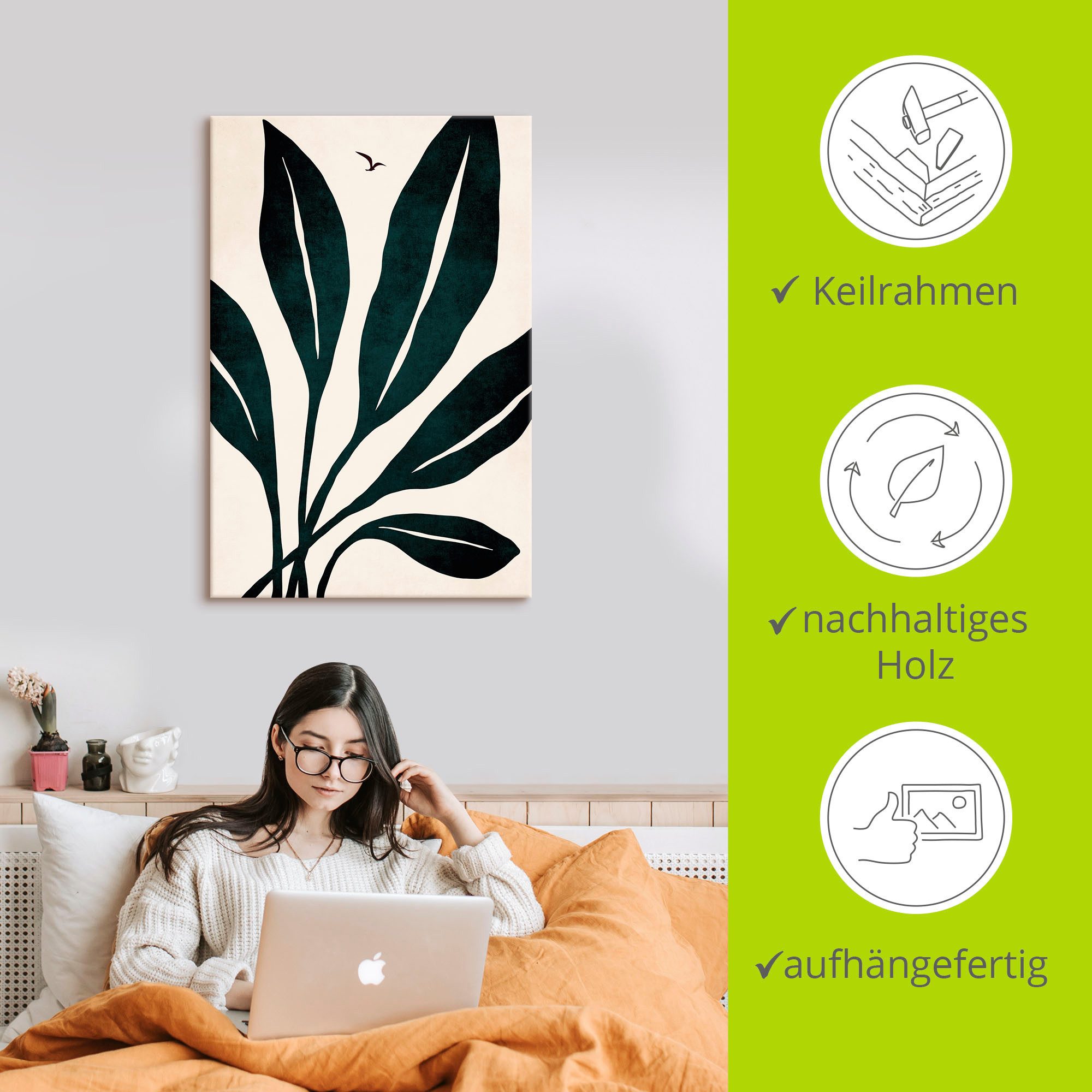 Artland Artprint op linnen Ophelia gespannen op een spieraam