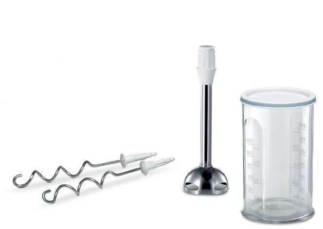 BOSCH Handmixer ErgoMixx MFQ36470, roestvrijstalen garde/kneedhaken, mixvoet, 5 standen, wit