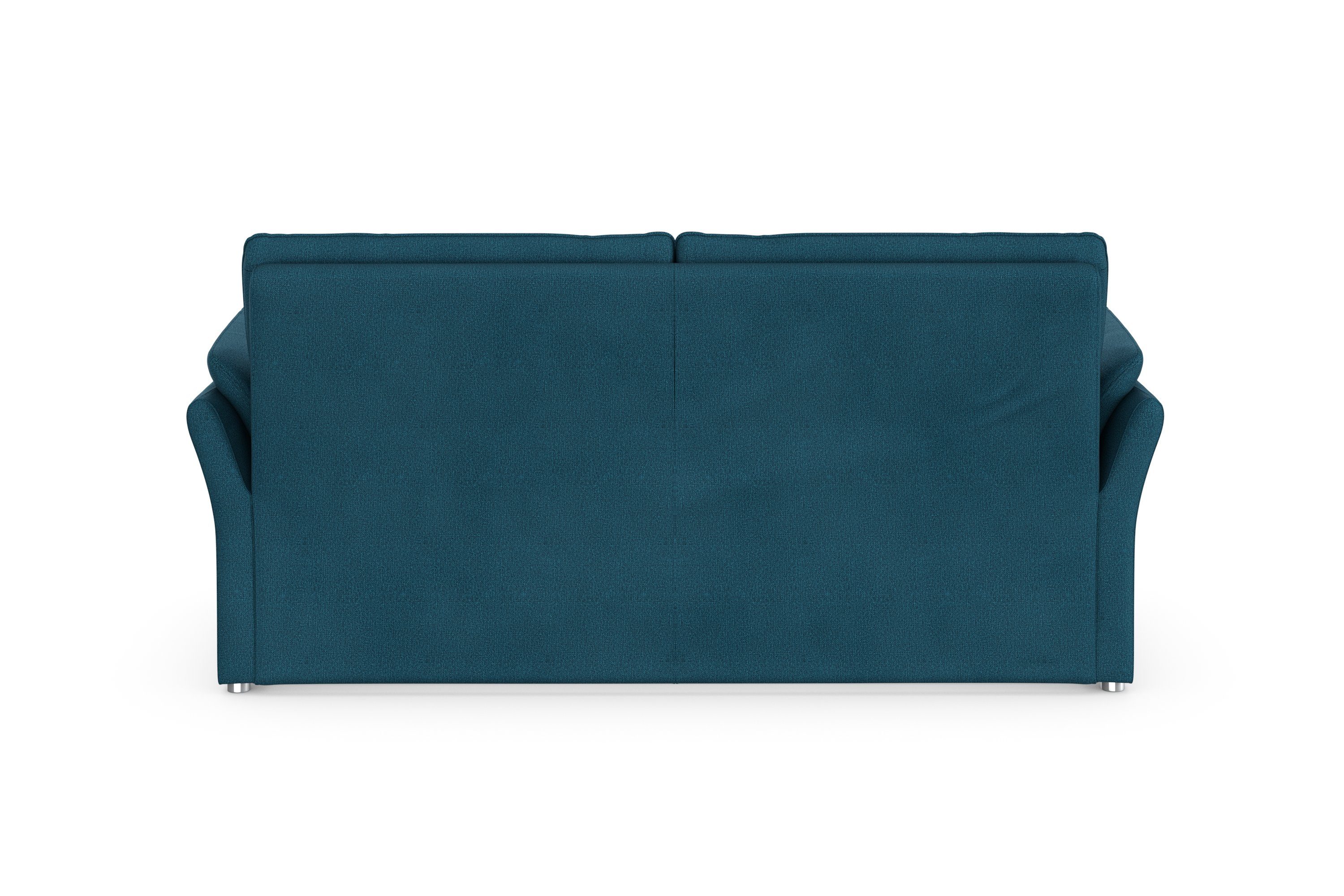 DOMO collection 2,5-zits Pina, smalle armleuningen, met bonellvering, compact & elegant Hoge zitcomfort, luxe microvezel leerlook, rood, breedte 199 cm
