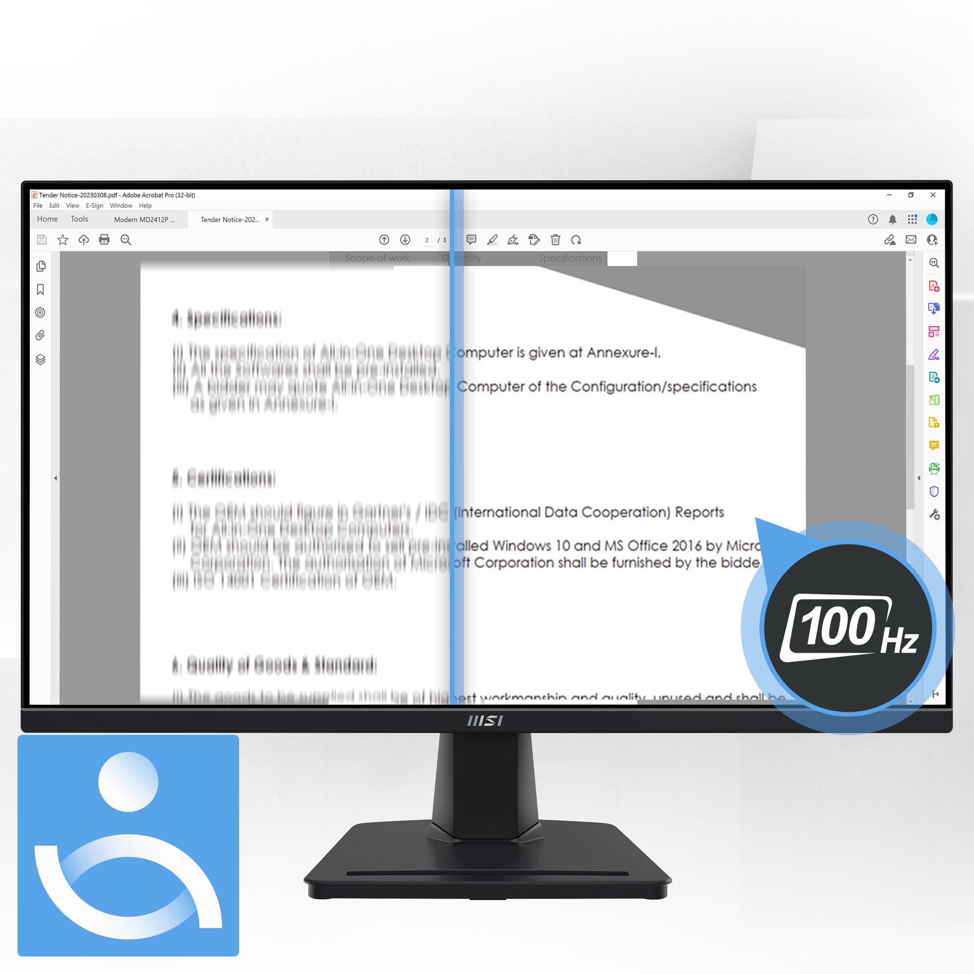 MSI Ledscherm PRO MP245G, 60,5 cm / 24", Full HD