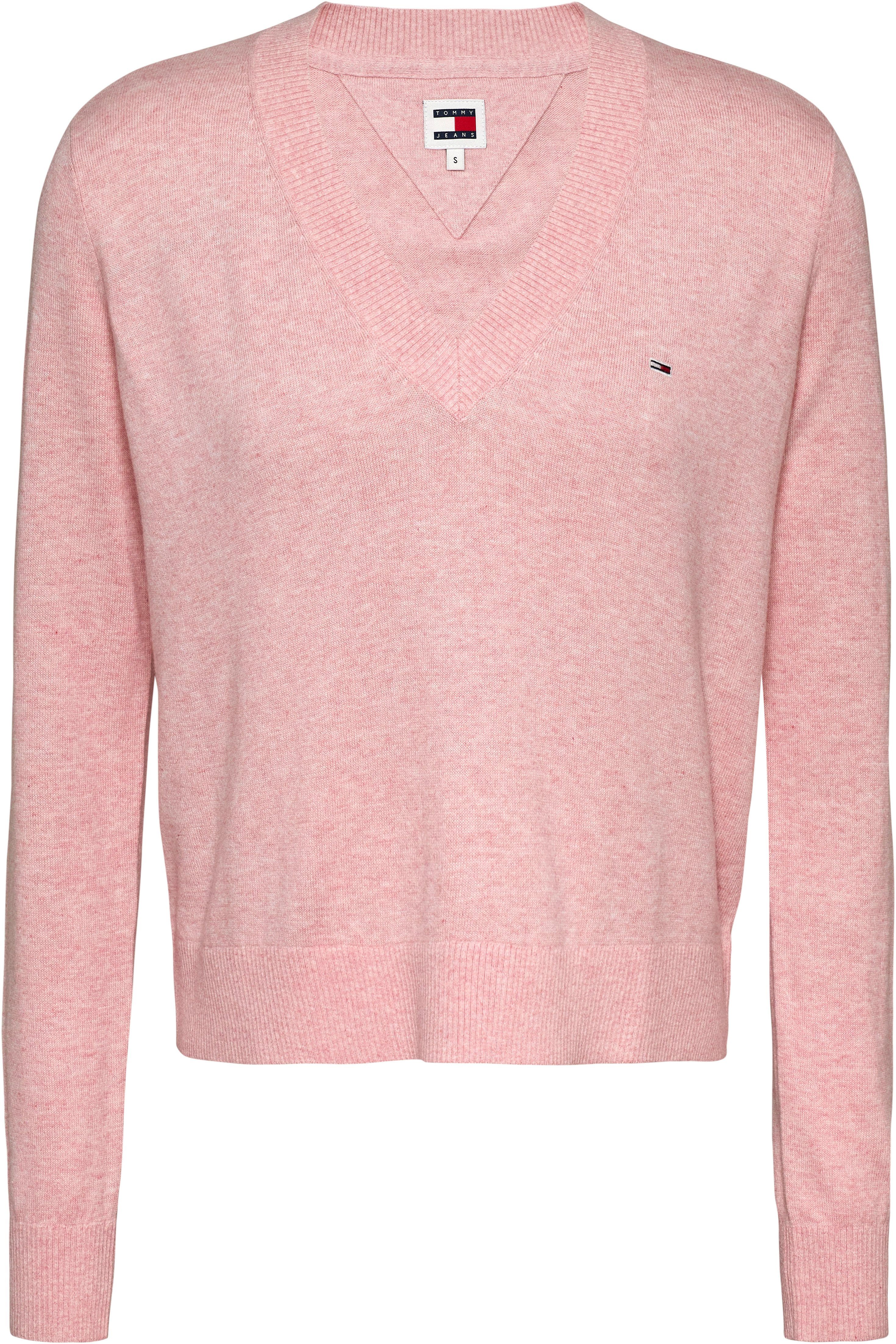 TOMMY JEANS Gebreide trui TJW ESSENTIAL VNECK SWEATER EXT
