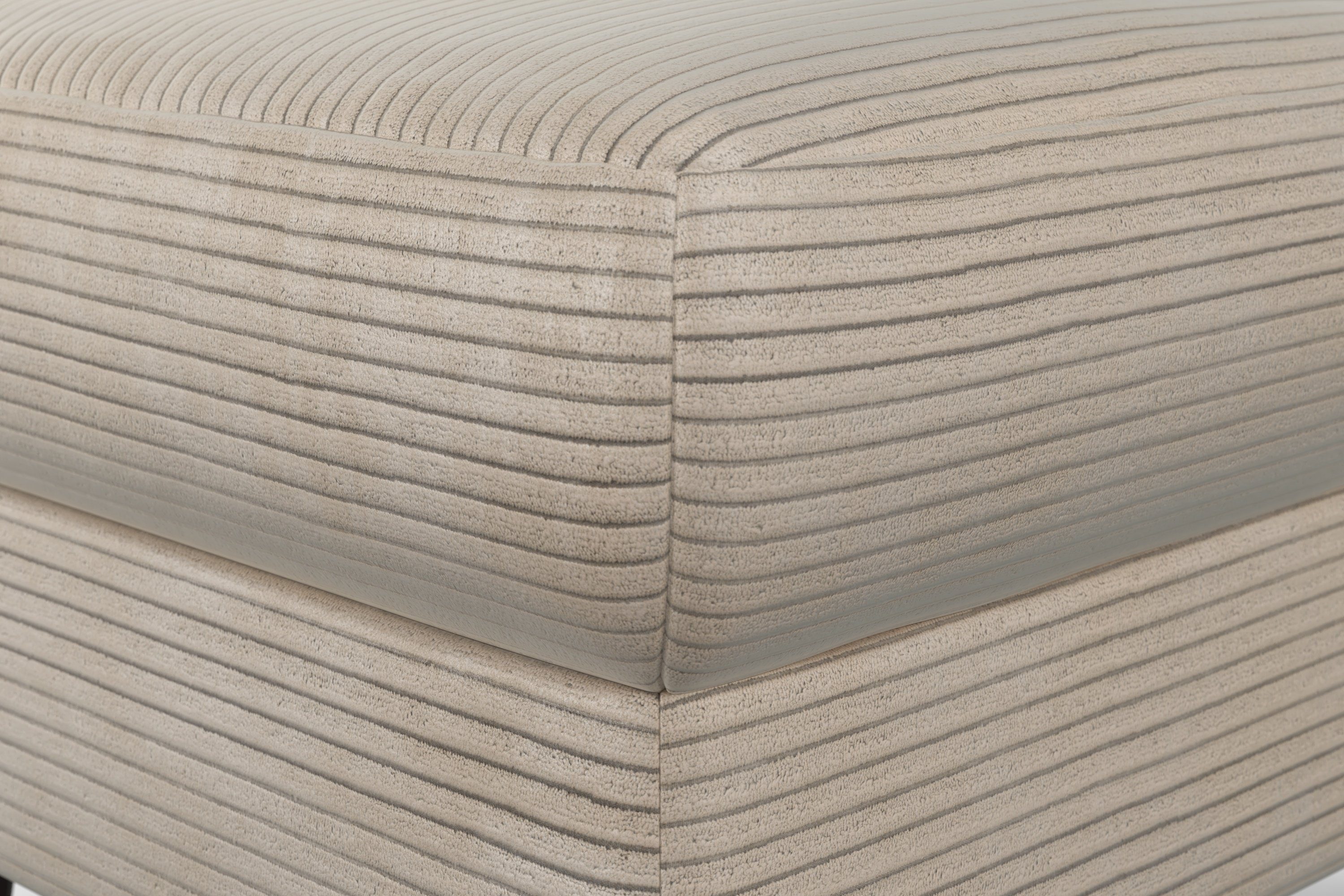 Home affaire Hocker Summer met bergruimte, cord-bekleding, wengékleurige houten poten