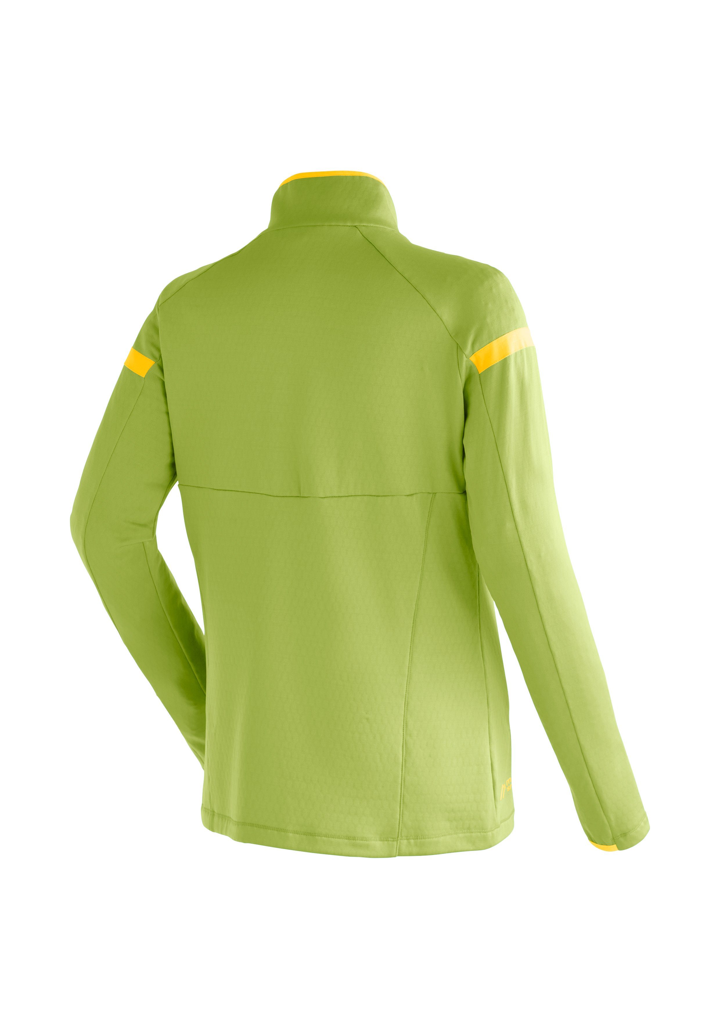 Maier Sports Dames midlayer-jack, ademend en snel drogend, fleece-jack