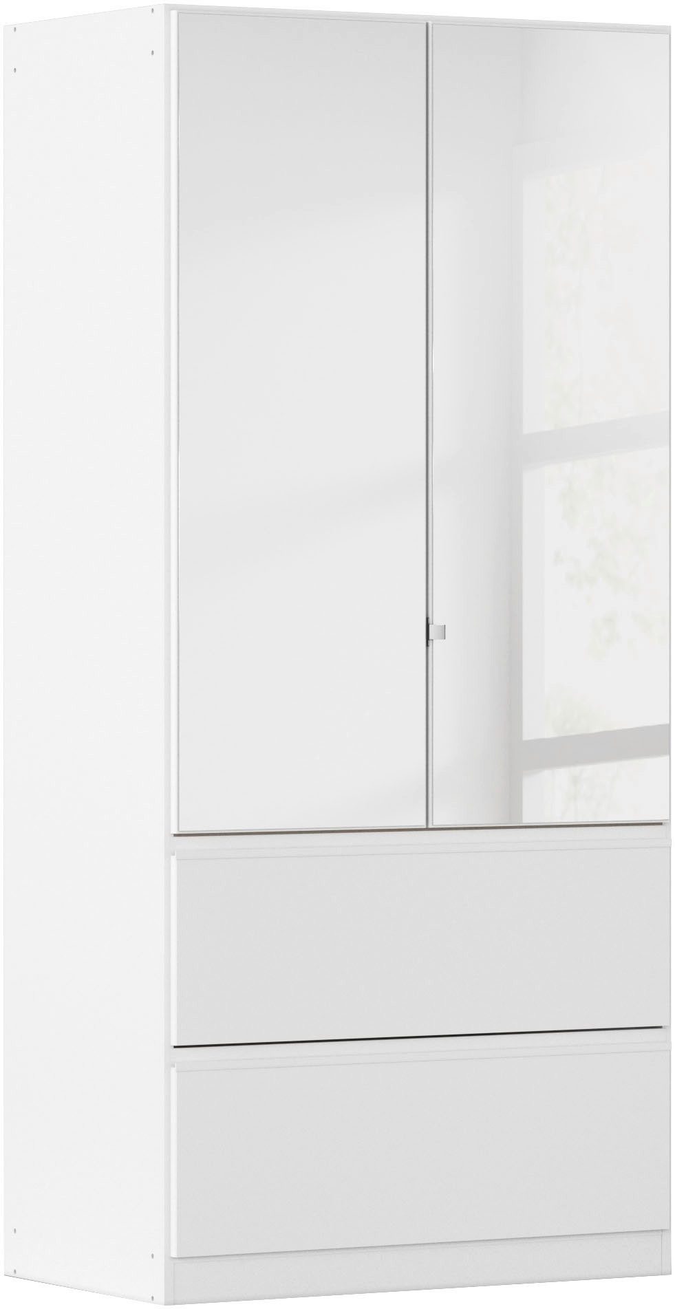 rauch Draaideurkast Kledingkast Kast Garderobe Wasmand COSTA in 3 Breedtes met spiegel, greeploos front en push-to-open functie made in germany