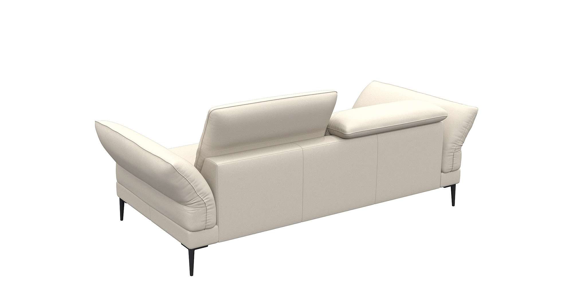 FLEXLUX 2,5-zits Salino, functie-sofa, relaxsofa Bank met arm- en hoofdeinde verstellingen, koudschuim & staalgolven