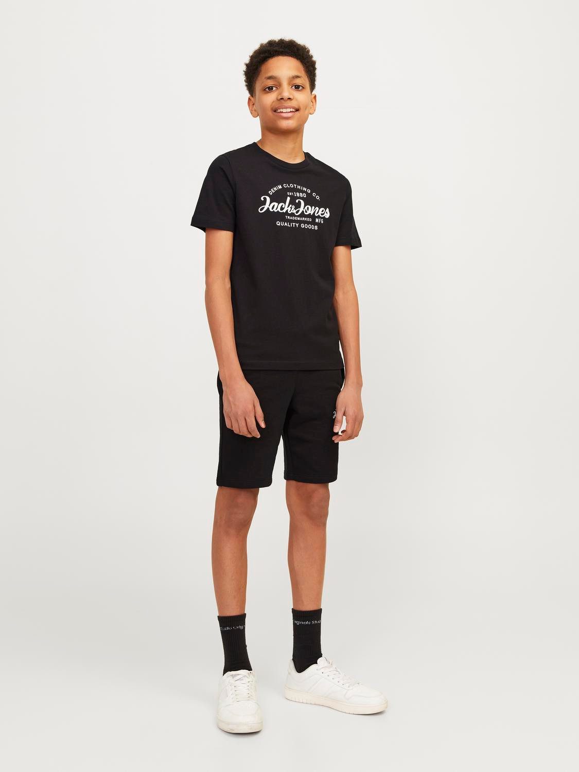 Jack & Jones Junior T-shirt JJFOREST TEE SS CREW SET PACK MP JNR (set, 2-delig)