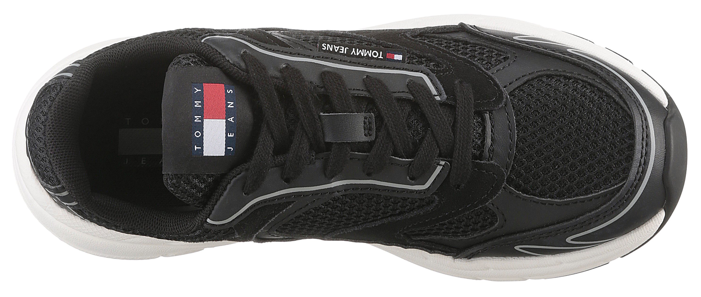 TOMMY JEANS Sneakers met sleehak THE CONEY , plateau, vrijetijdsschoen, lage schoen, veterschoen met contrast naden