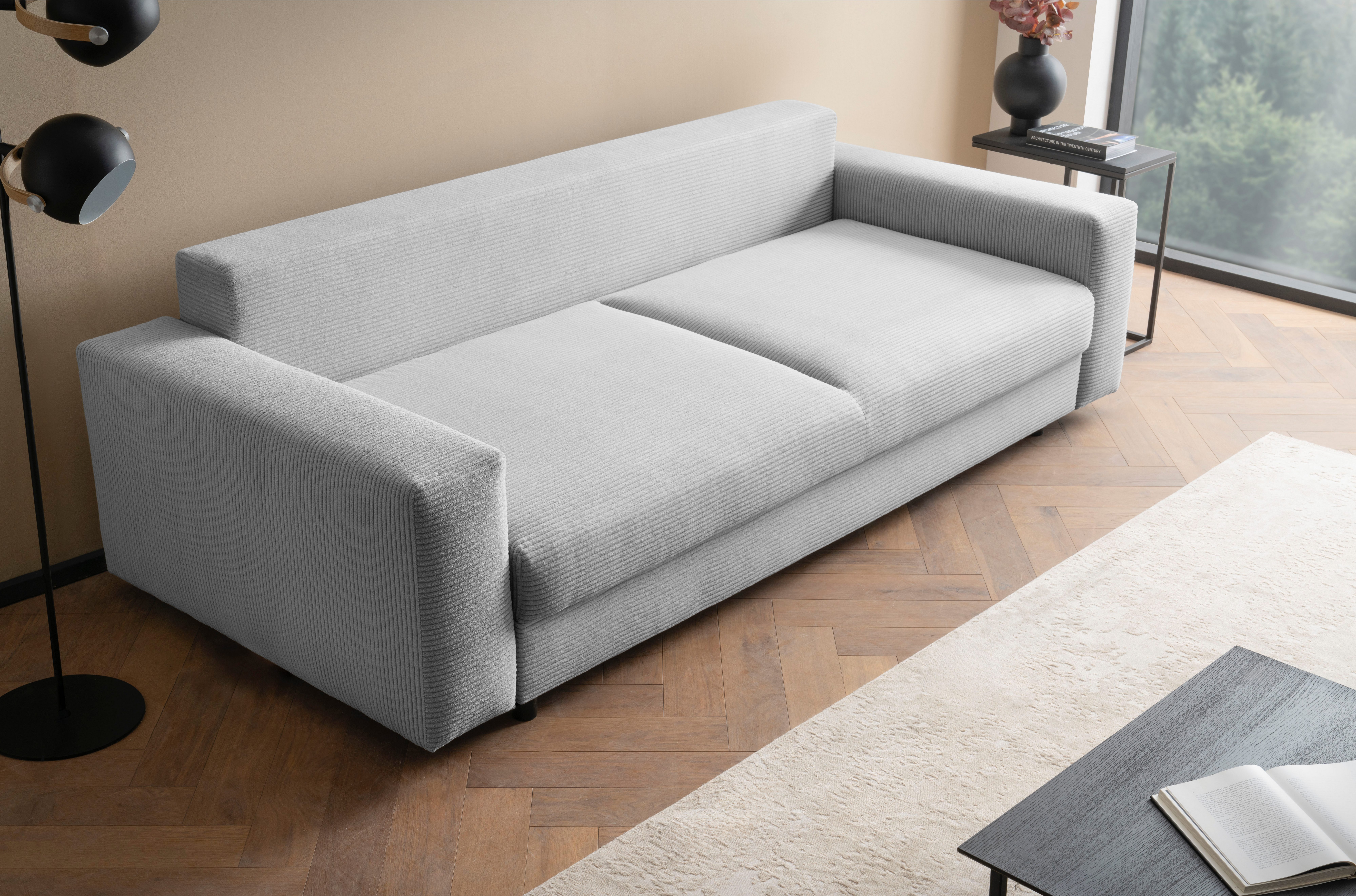 LeGer Home by Lena Gercke Slaapbank Imoga, kussen met slaapfunctie, 3-zits bank, bank met bedlade in moderne kleuren en stoffen, bedfunctie, ligoppervlak: 200x150 cm