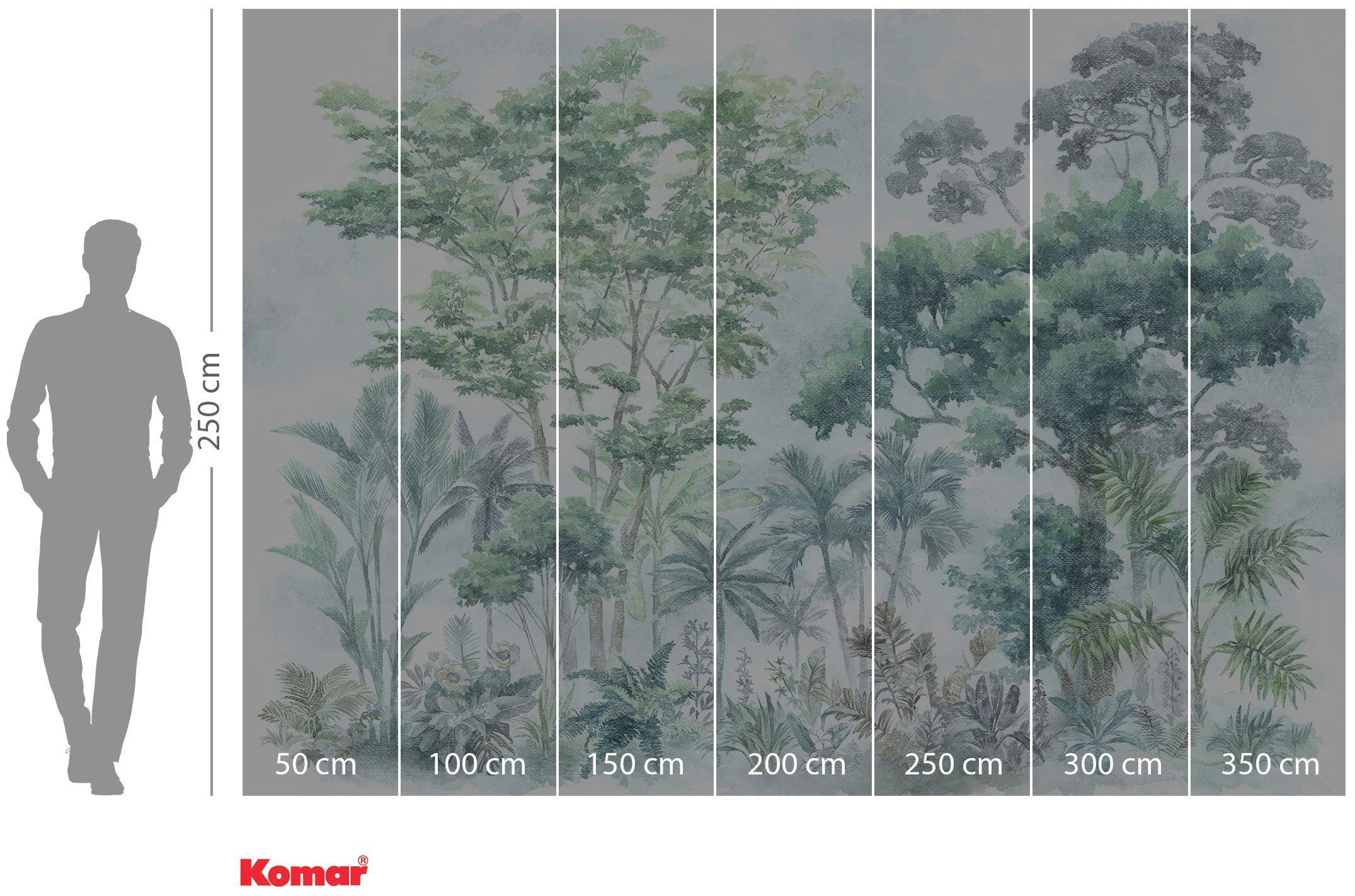 Komar Vliesbehang Digitale print vlies - Silva - Afmeting 350 x 250 cm (1 stuk)