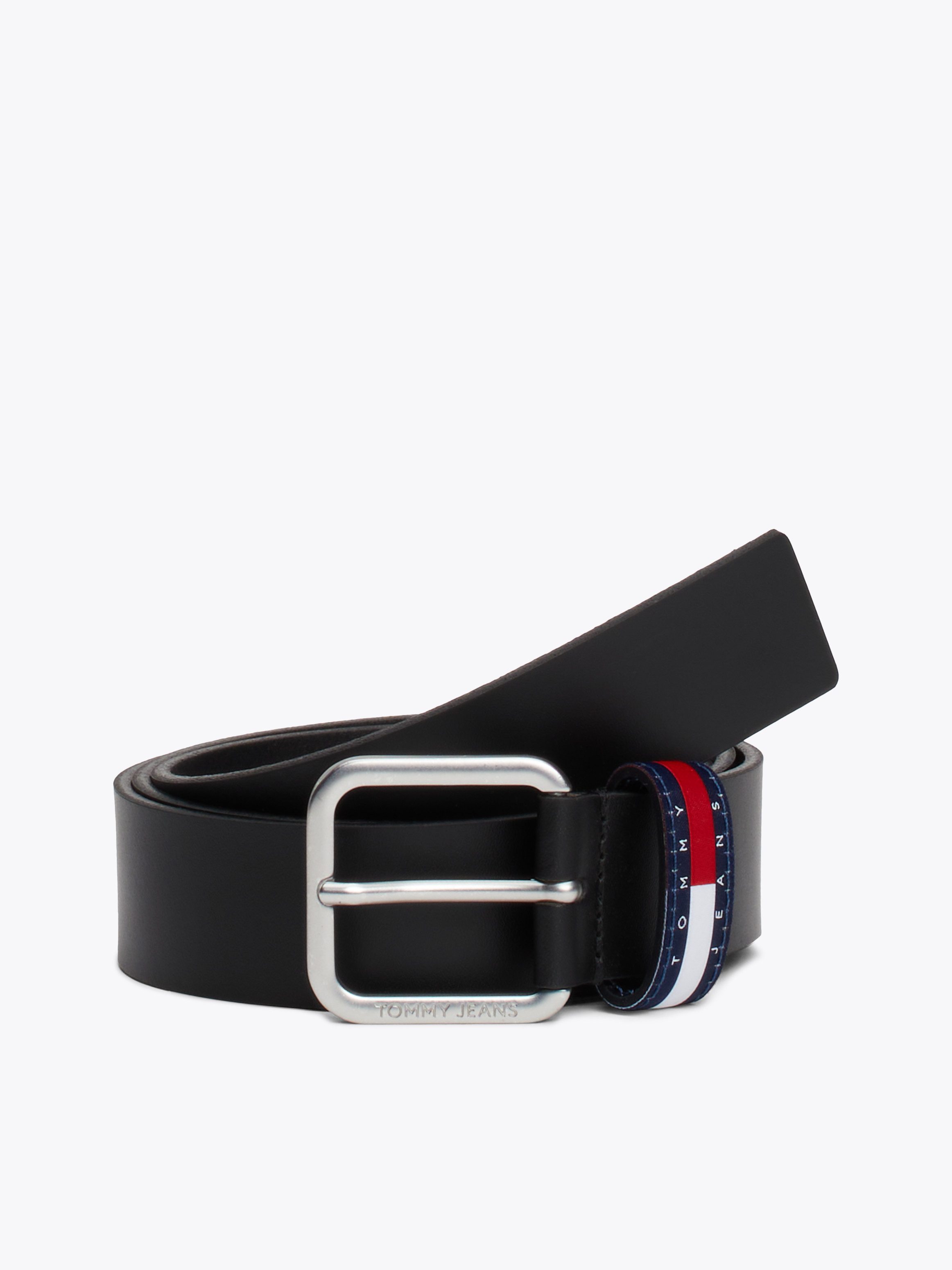 TOMMY JEANS Leren riem TJM RYAN 3.5 Lus met -badge