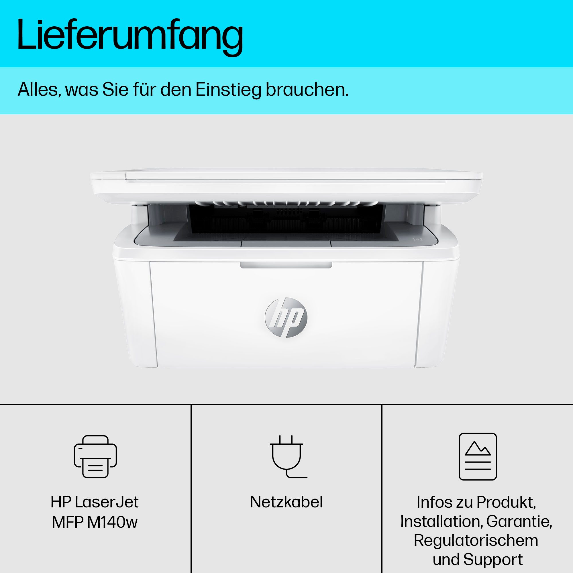 HP All-in-oneprinter LaserJet MFP M140w