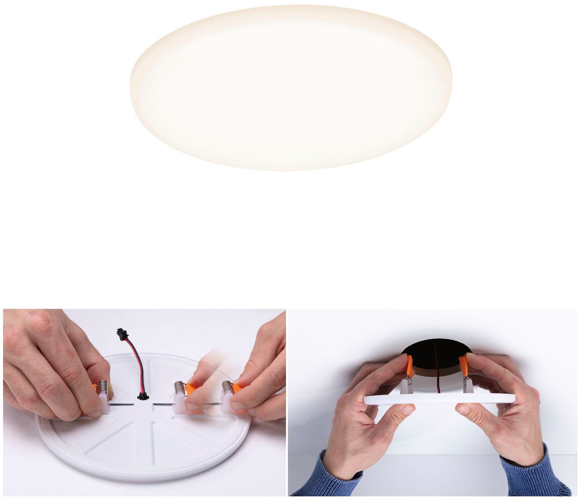 Paulmann Ledinbouwlamp LED Inbouwpaneel Veluna VariFit IP44 rond 125mm 8,5W 3.000K Satin (1 stuk)