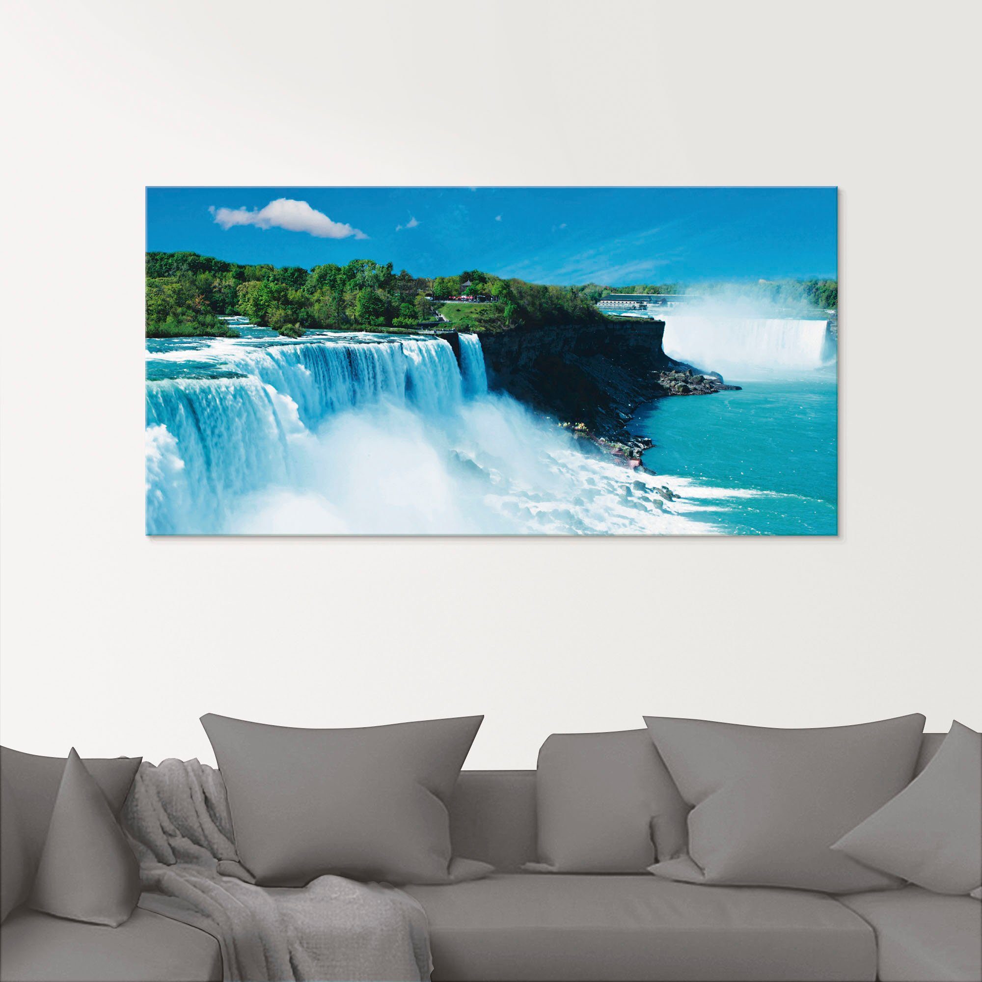 Artland Print op glas Niagara in verschillende maten