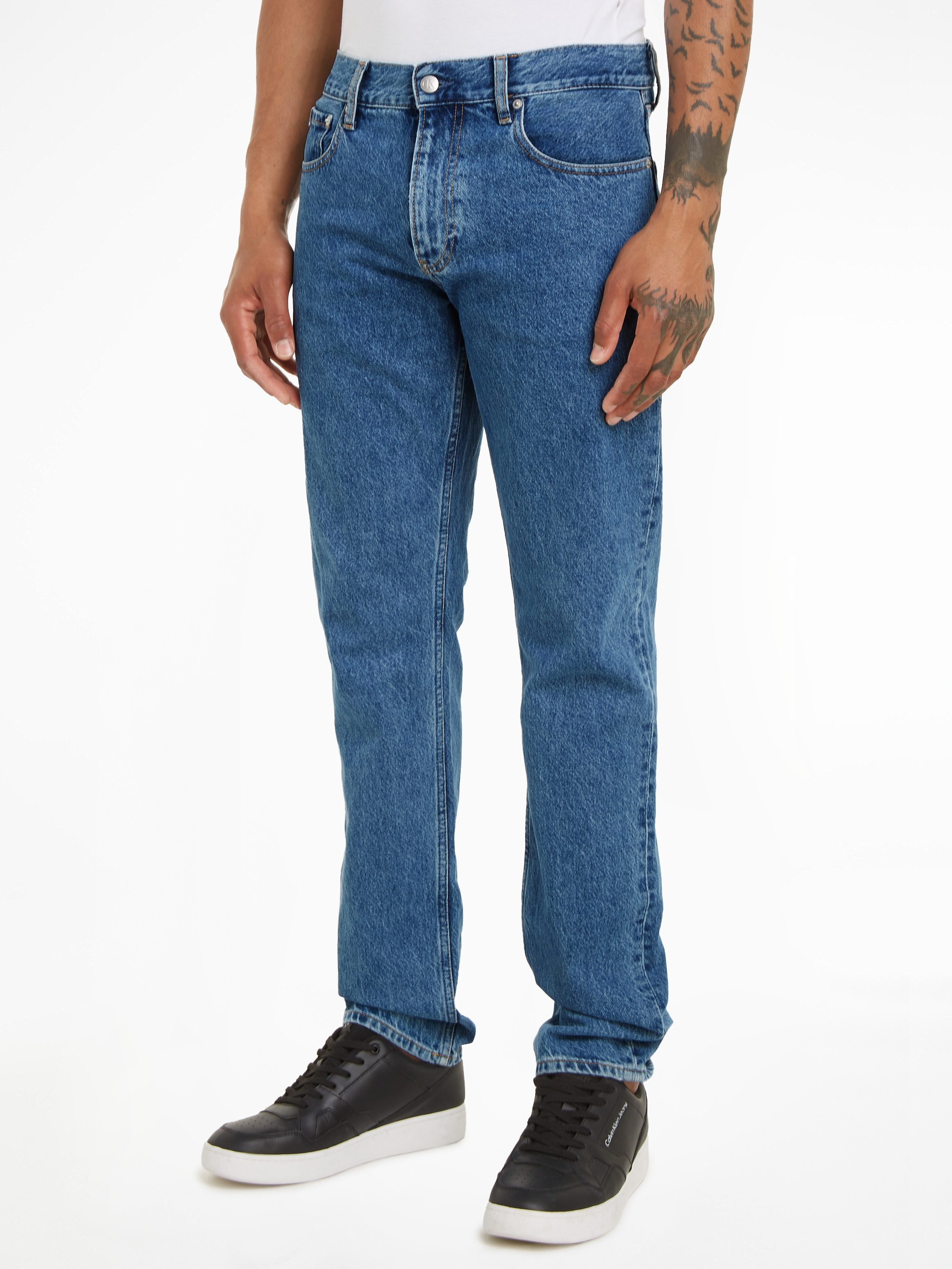 Calvin Klein Straight jeans Authentic Straight heren straight jeans maat 32 blauw