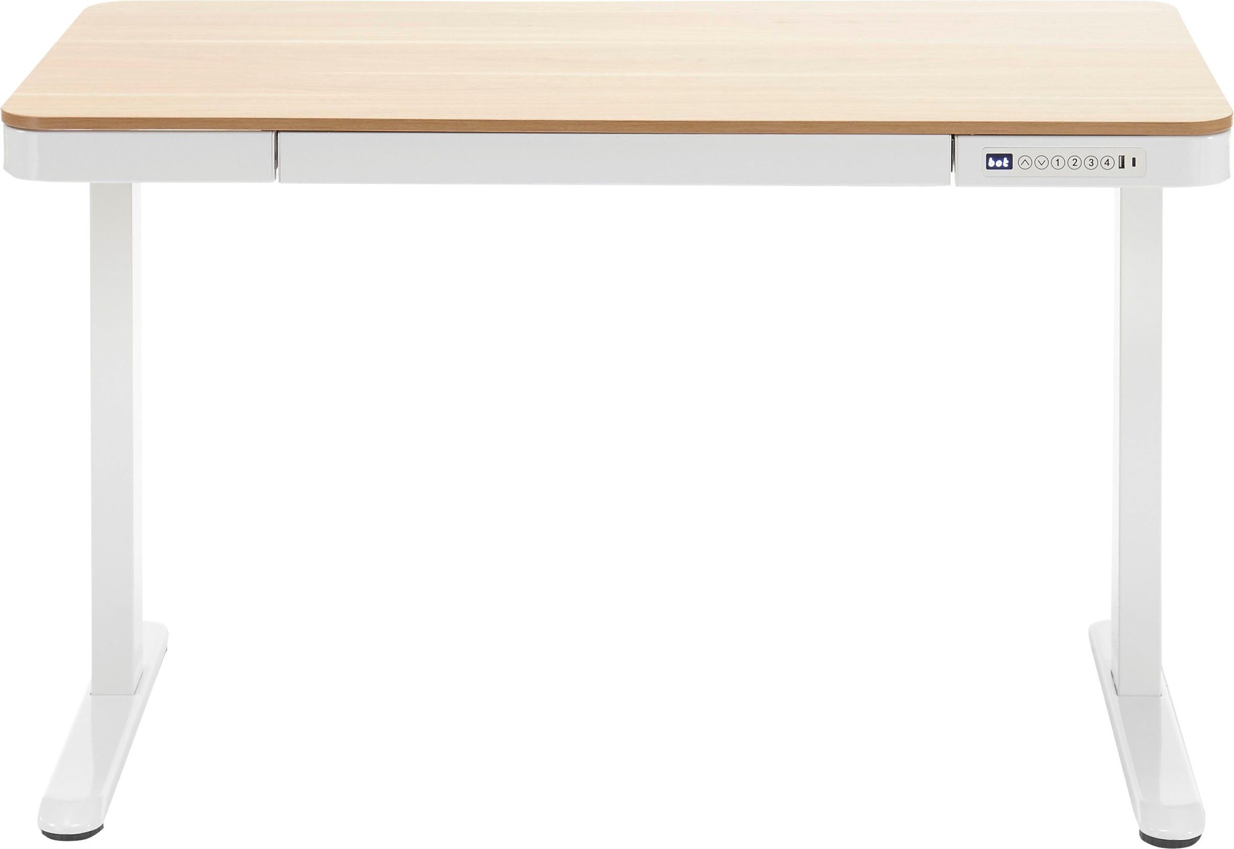 Flamaker In hoogte verstelbaar bureau, heel tafelblad, 110 x 53 cm