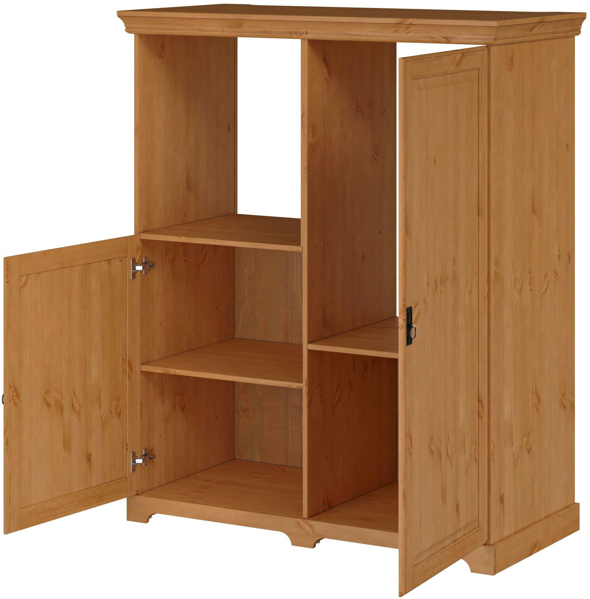 Home affaire Oven-/koelkastombouw Rügen Breedte 127 cm, massief grenen, nis voor koelkast
