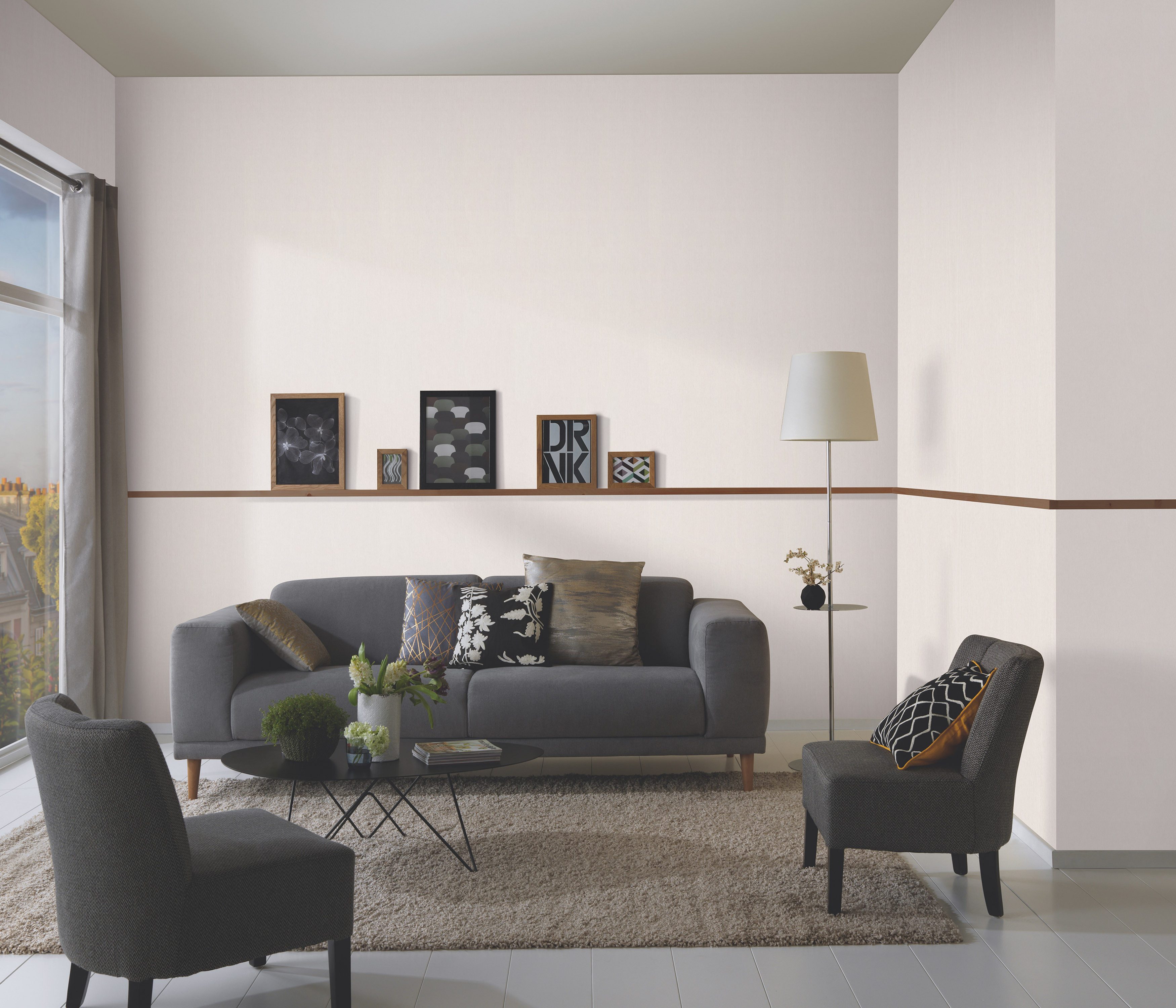 Erismann Vliesbehang CELESTE - trendy unistructuur (1 stuk)