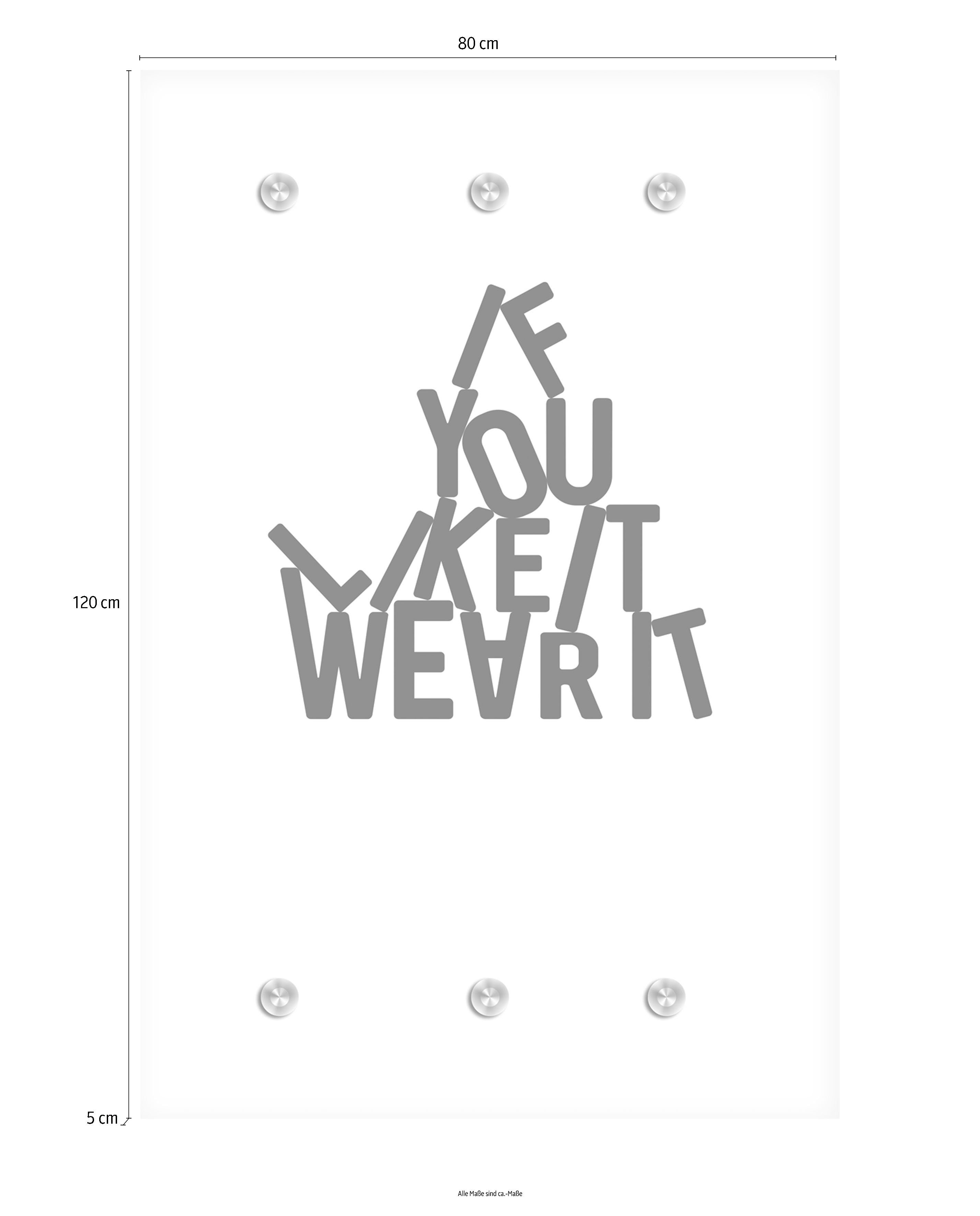 queence Kapstok IF YOU LIKE it WEAR it met 6 haken, 80 x 120 cm