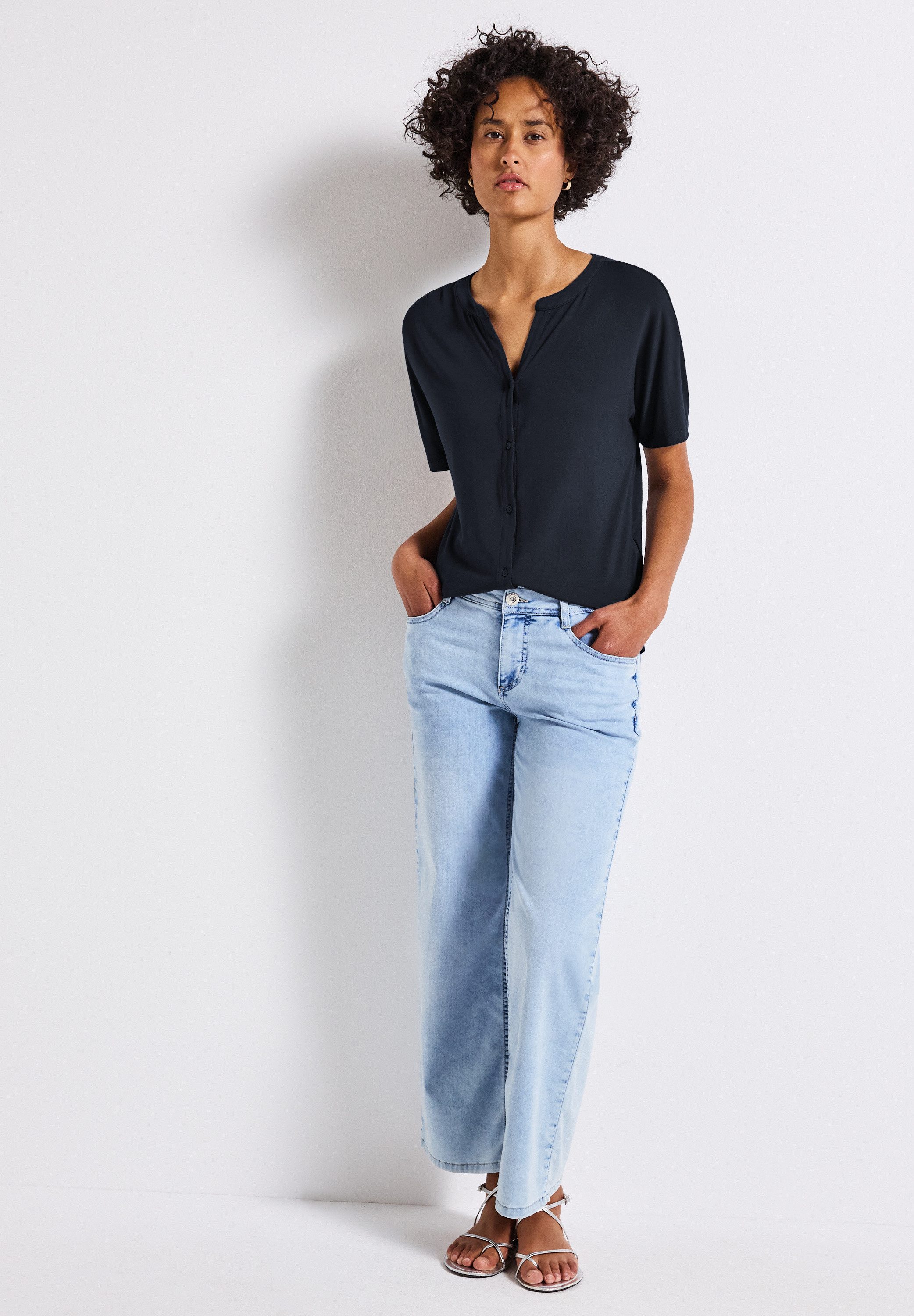 STREET ONE T-shirt in tuniek-look