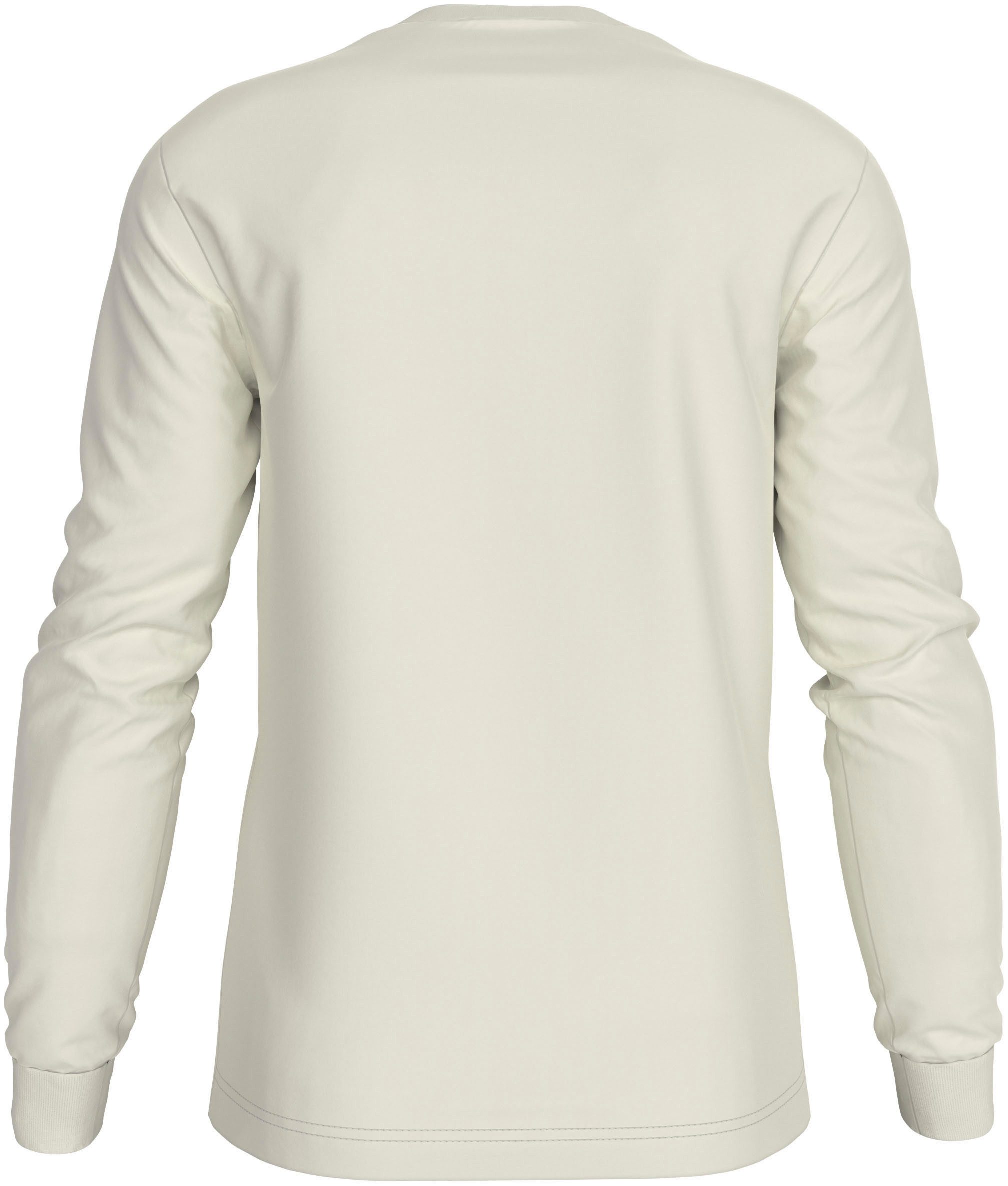 Calvin Klein Shirt met lange mouwen WOVEN LABEL WAFFLE LS TEE