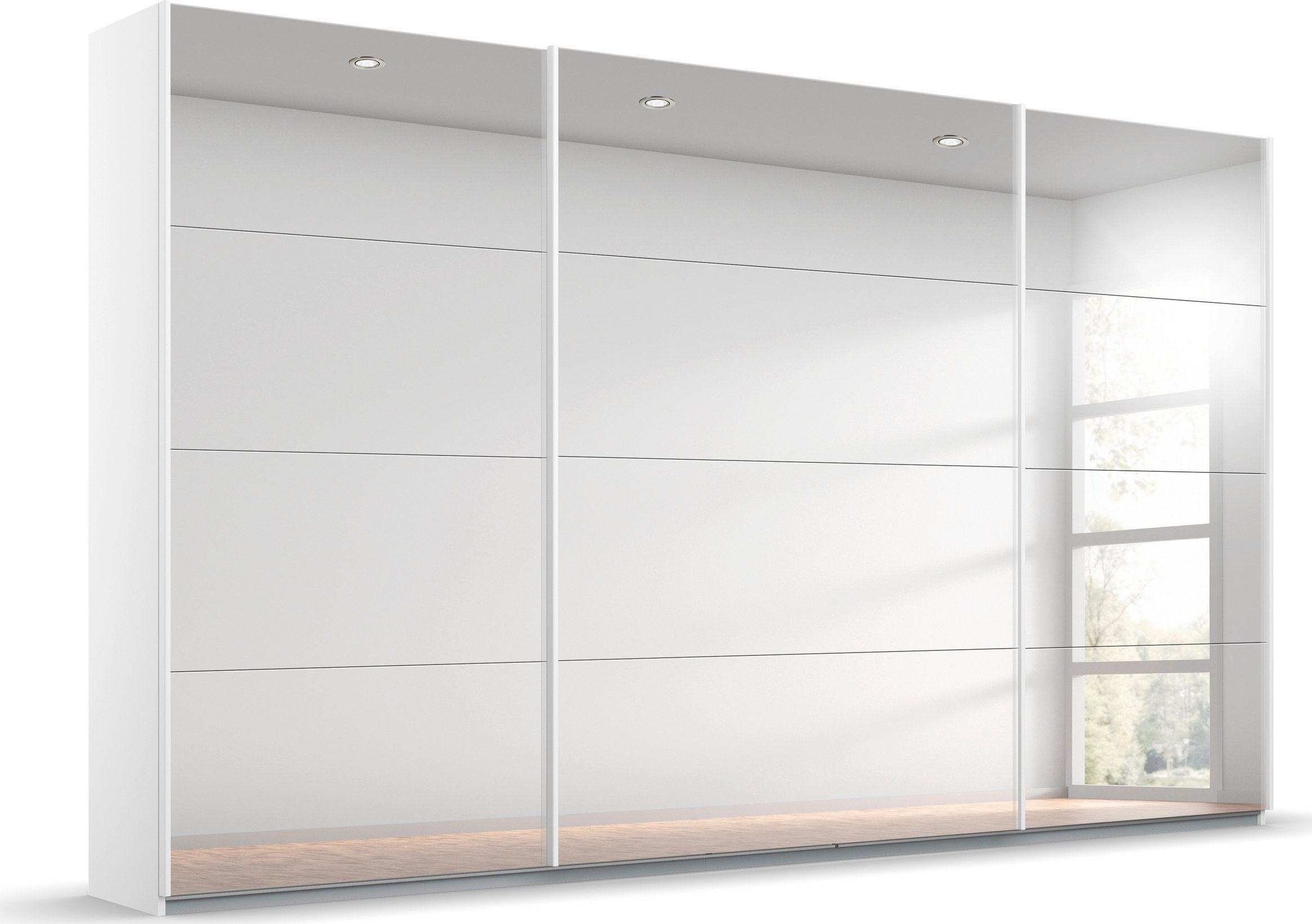 rauch Zweefdeurkast Kledingkast kast garderobe ORACLE met spiegelfront inclusief lade-inzet en extra legplanken made in germany