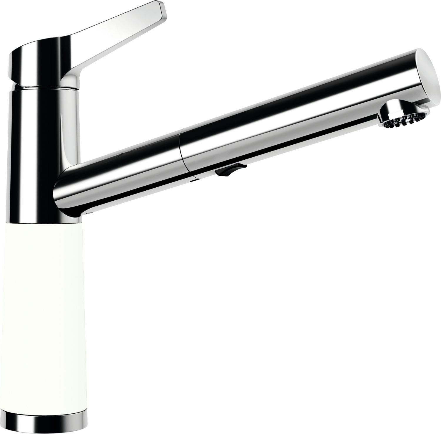 Schock Keukenkraan SC-510 SB uitschuifbaar, straal-douche, terugstroombegrenzer, draaibereik 120° keukenkranen wit
