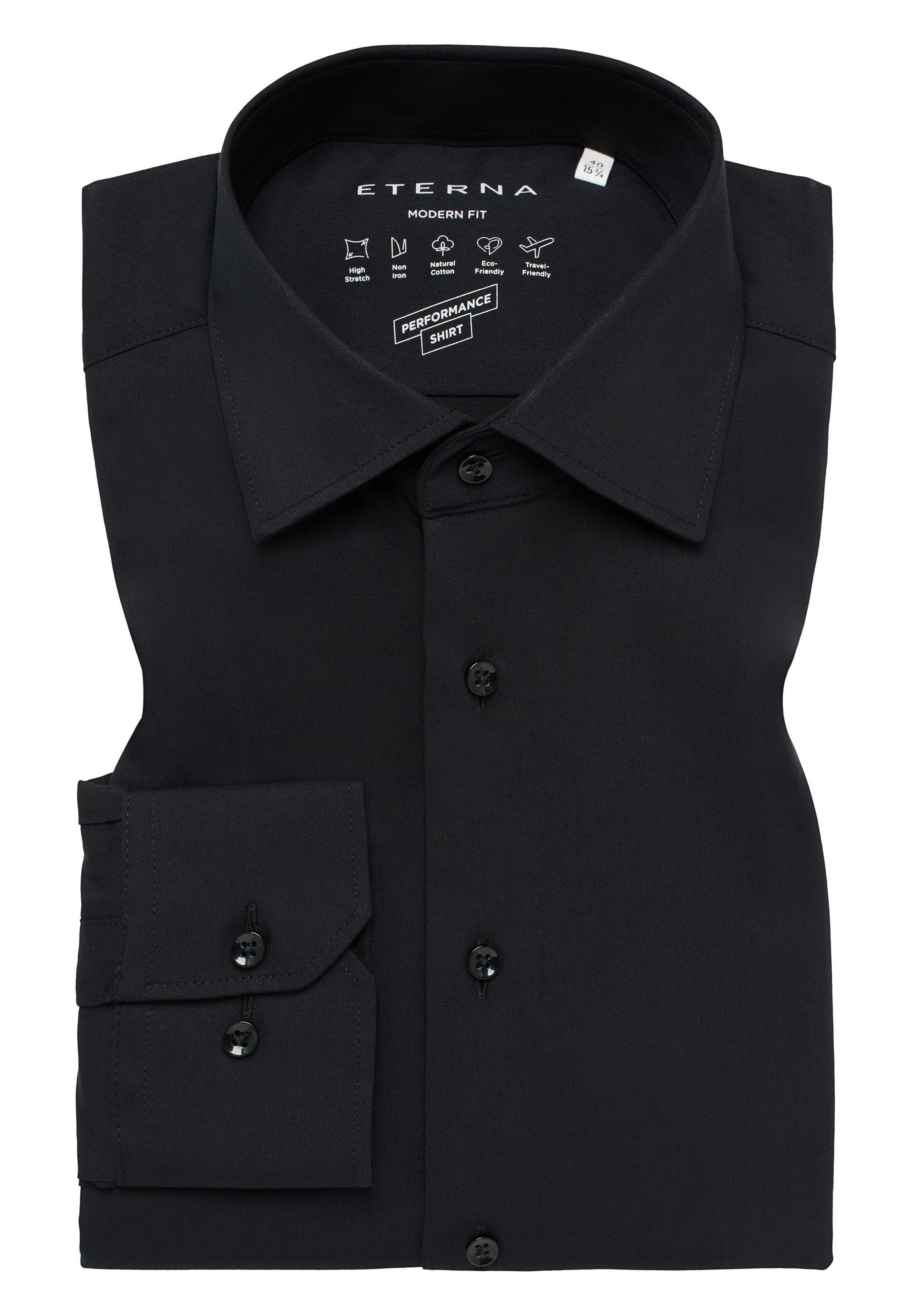 Eterna Overhemd met lange mouwen MODERN FIT NON IRON (strijkvrij)