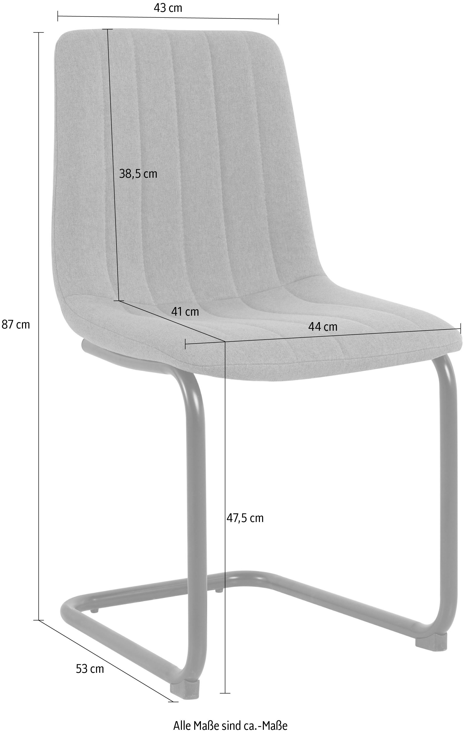 INOSIGN Vrijdragende stoel met vrijschommelend frame (set, 2 stuks)