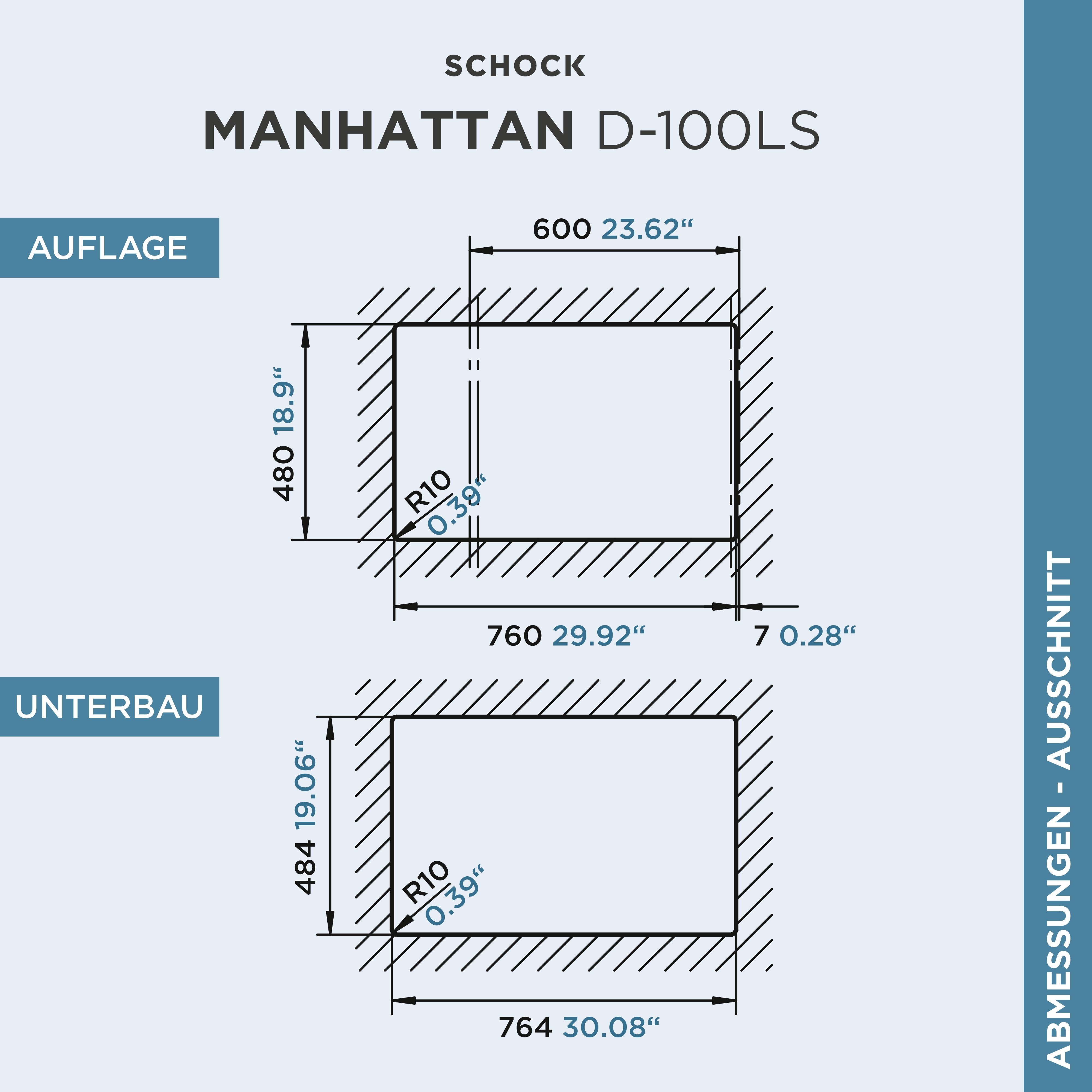 Schock Granieten spoelbak Manhattan D-100LS