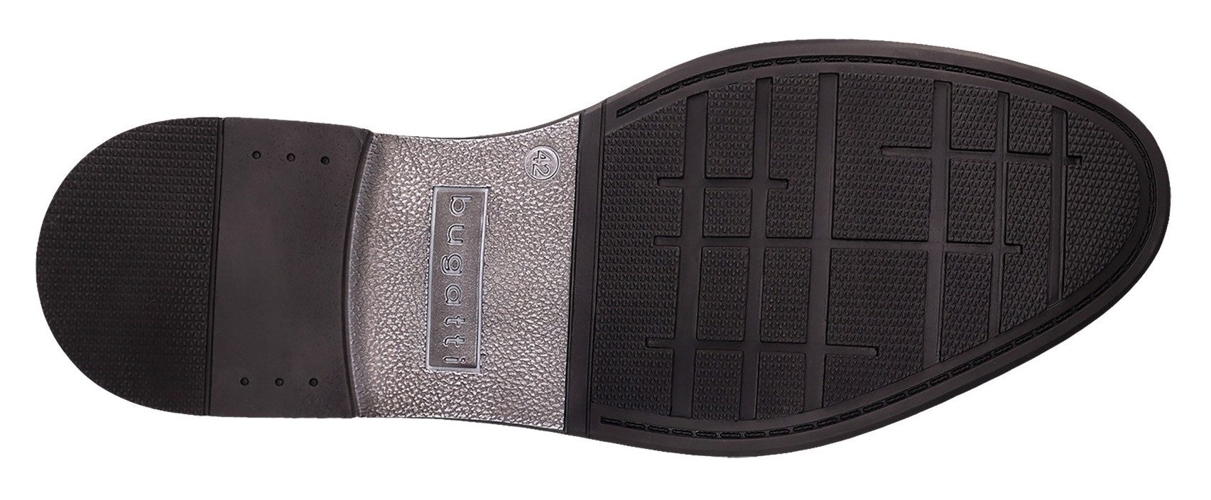 Bugatti Veterschoenen , blokhak, avondschoen, feestelijke schoen, business schoen, logoprint