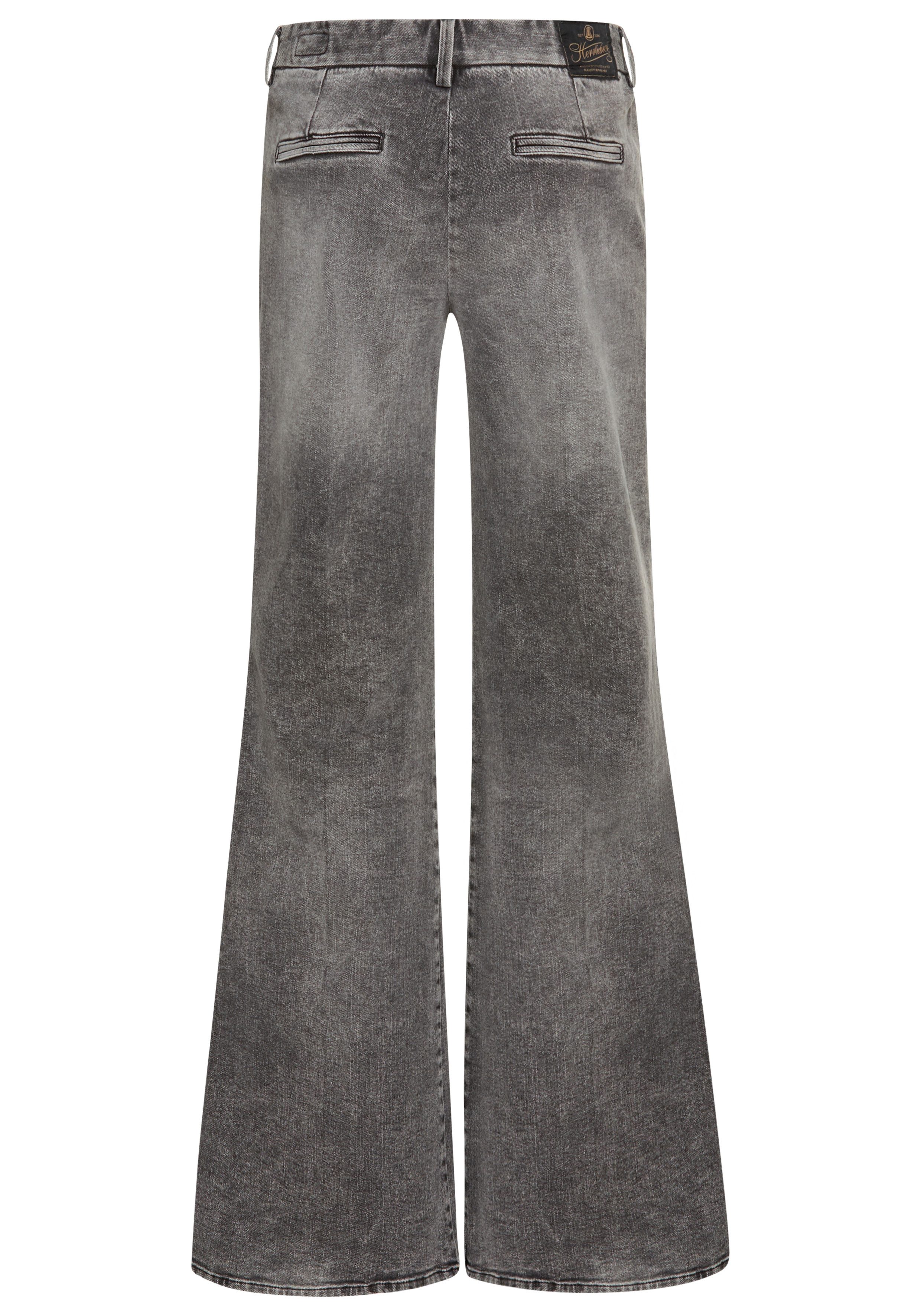 Herrlicher High-waist jeans Lovely Flared Denim Black