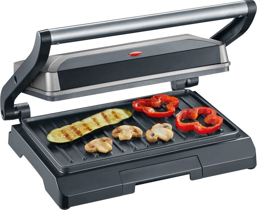 Severin Contactgrill KG 2394 grillplaten met antiaanbaklaag, inclusief vetopvangschaal