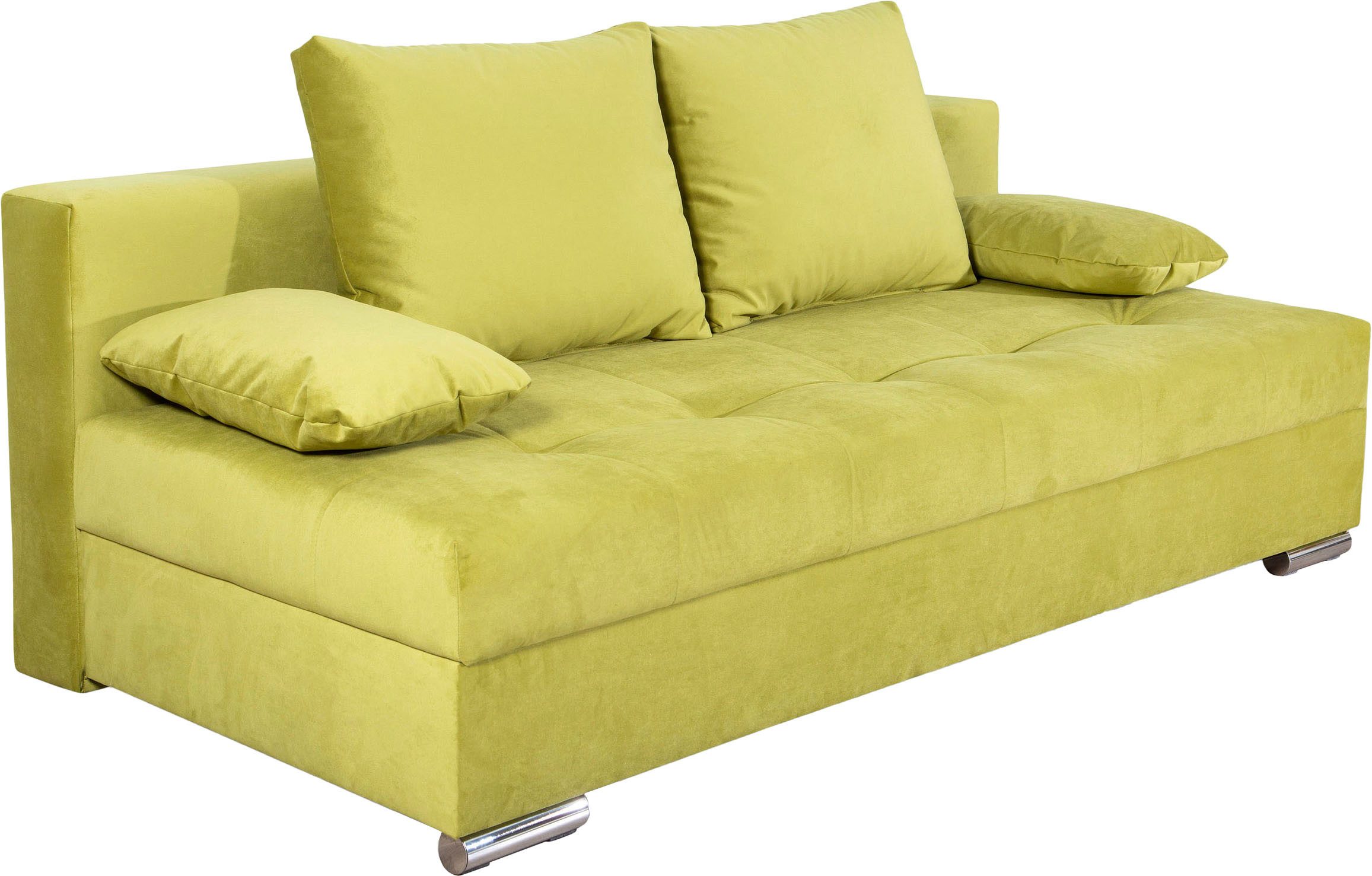 COLLECTION AB Slaapbank Tania met bedfunctie en bedlade comfortabele zitcomfort: veren-kern bekleding, inclusief rugkussen