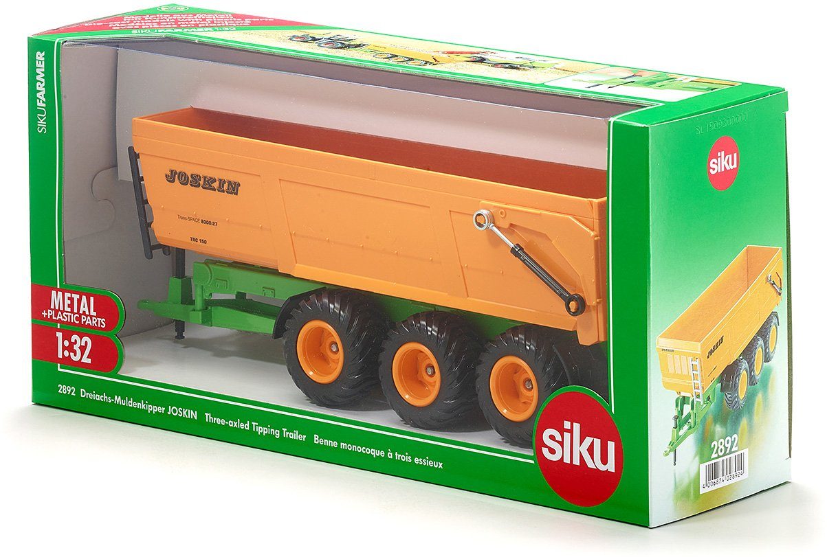 Siku Aanhanger voor speelgoedauto SIKU Farmer, Joskin drie assen-kiepauto (2892) geschikt voor siku farmer tractoren en voertuigen op een schaal van 1:32