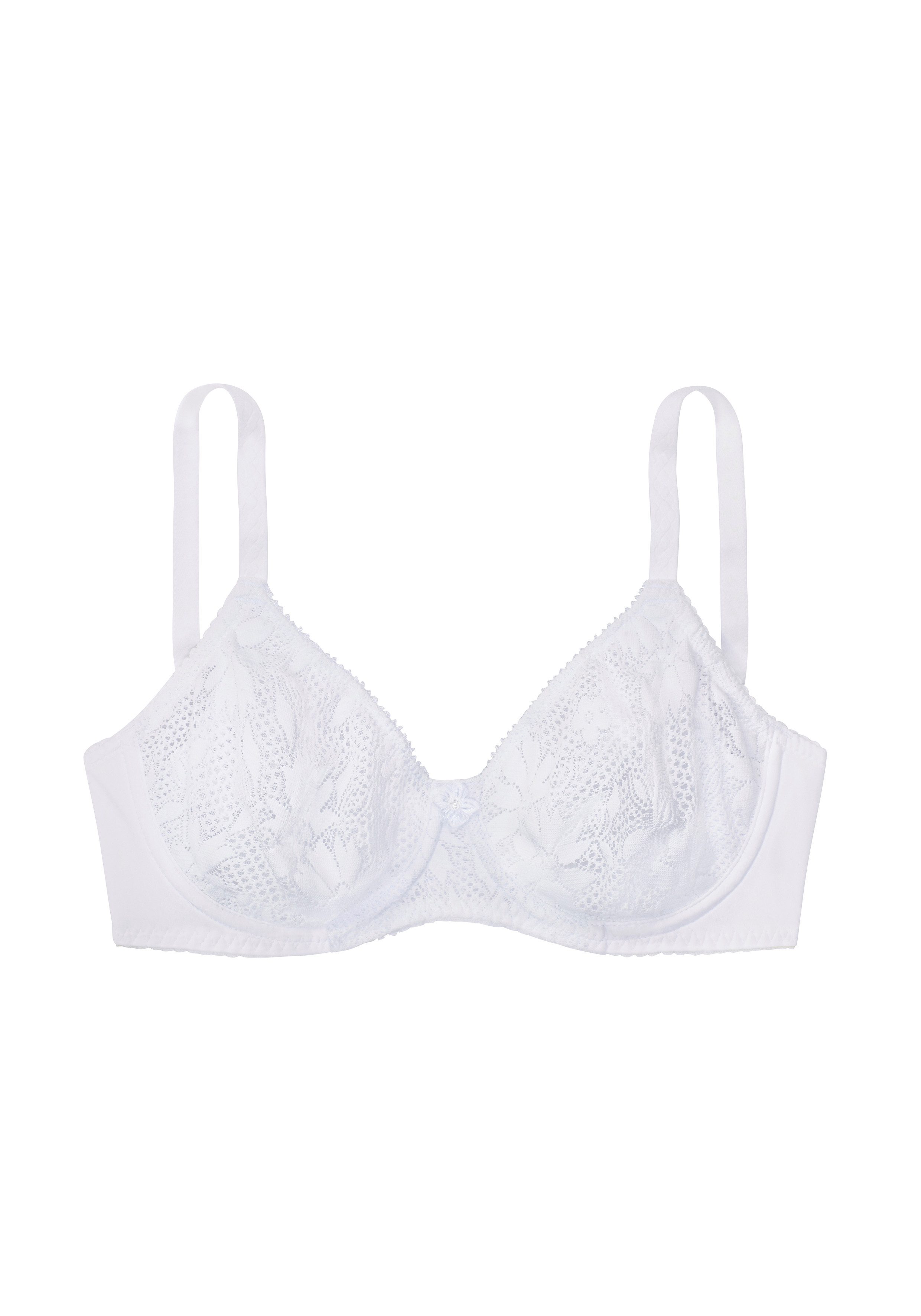 Nuance T-shirt-bh met beugel, met naadloze cups van gladde kant, dessous