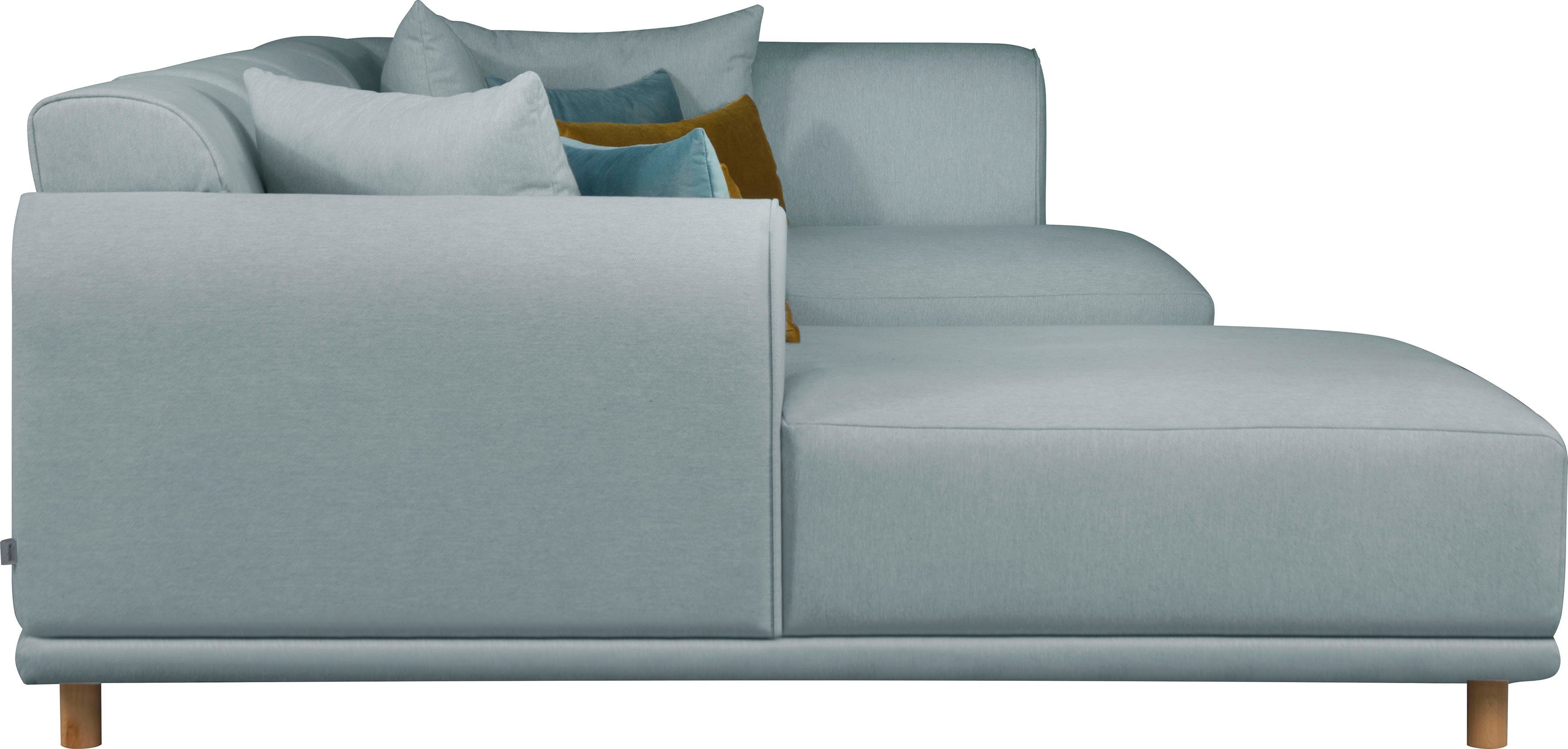 andas Zithoek Maroon U-vorm in een scandinavisch design, met losse kussens