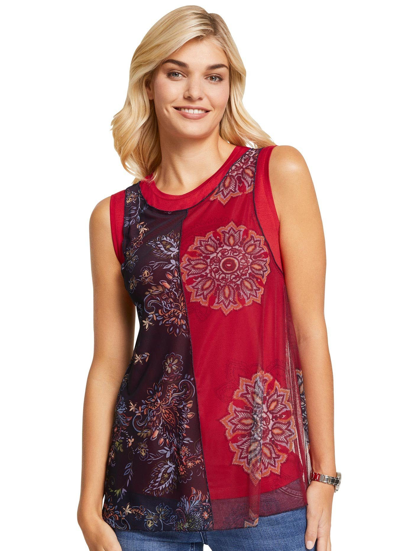 heine Shirt met ronde hals Gedessineerde top (1-delig)
