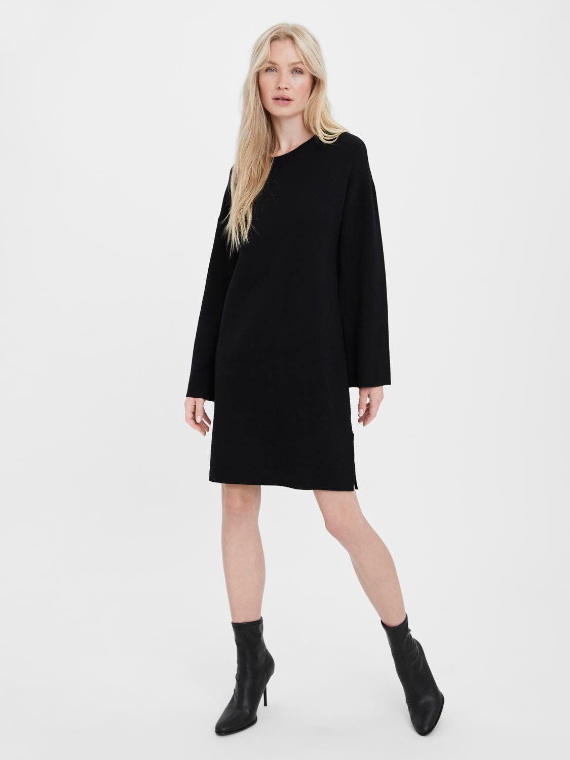 Vero Moda Gebreide jurk VMGOLDNEEDLE WIDE LS ONCK DRESS REP LCS