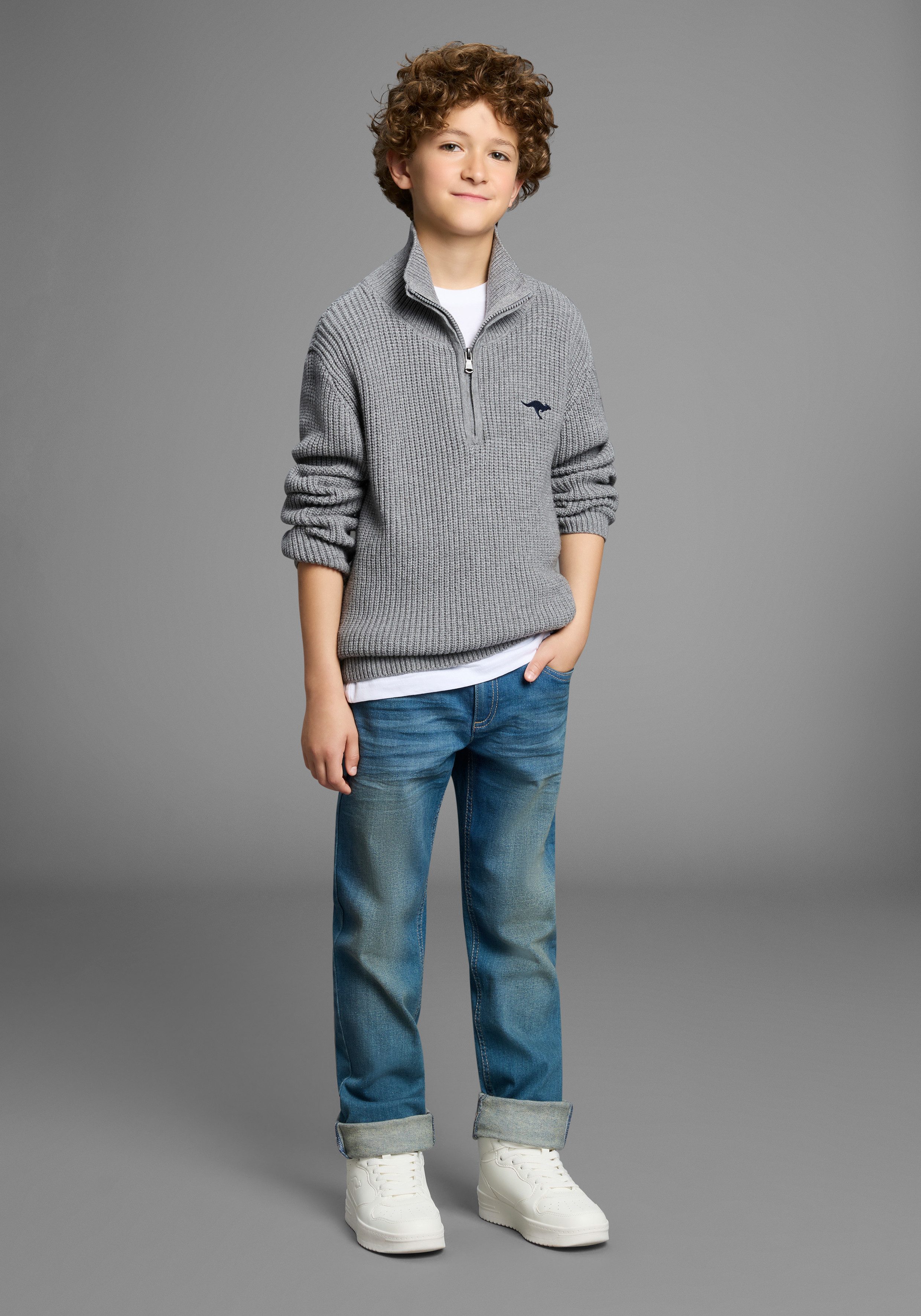 KangaROOS Gebreide trui Troyer, Pullover met rits