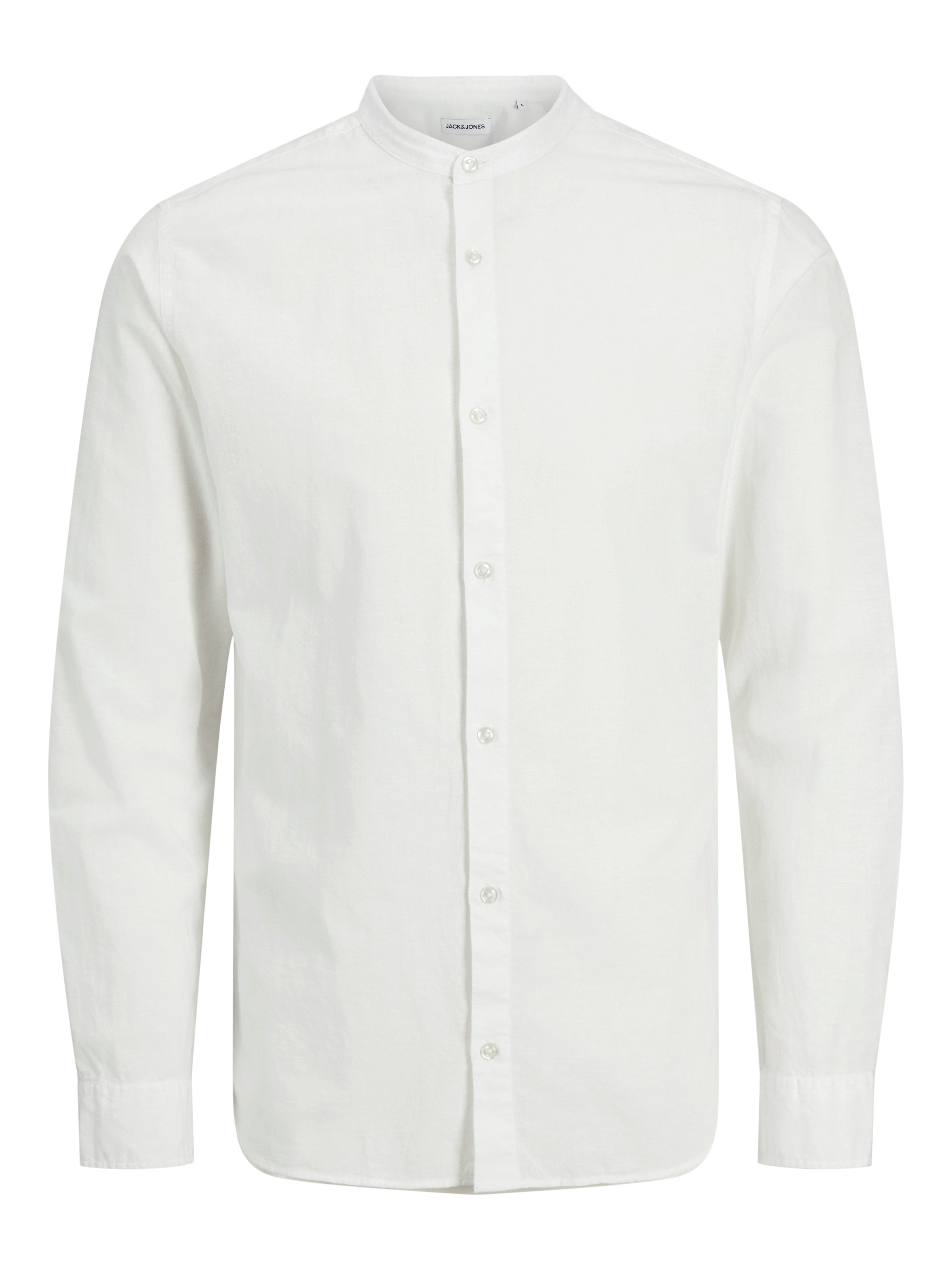 Jack & Jones PlusSize Overhemd met lange mouwen JJEBREEZE LINEN BLE BAND SHIRT LS SN PLS