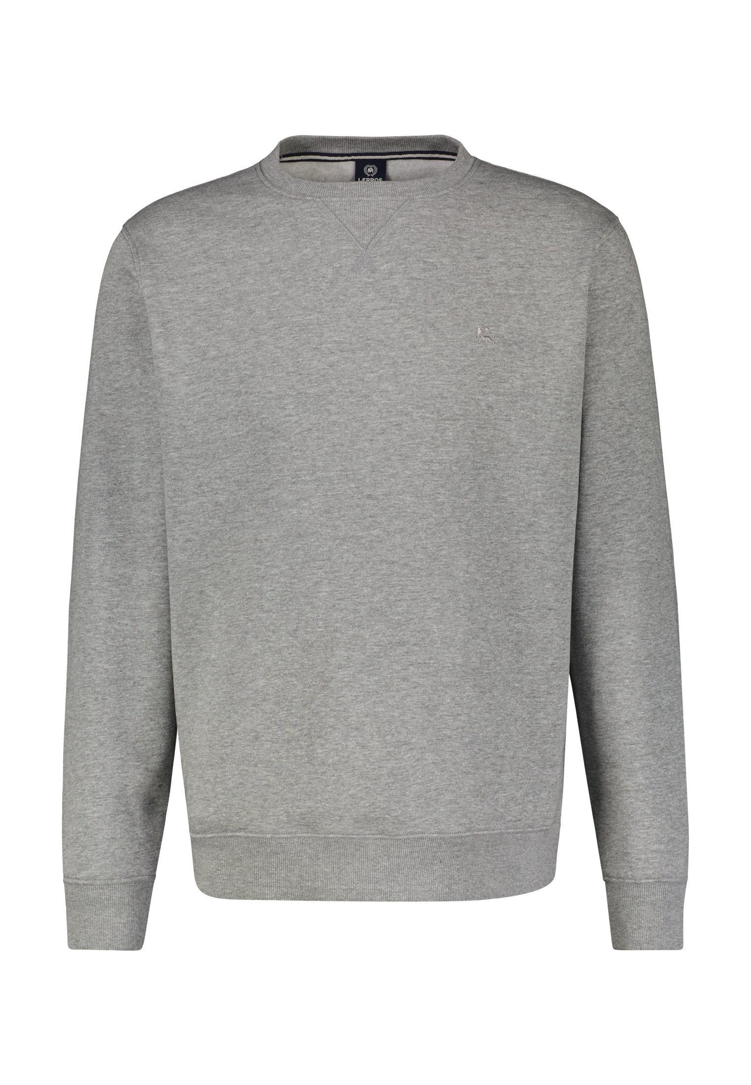 Lerros Sweatshirt LERROS lichte sweater in structuurkwaliteit heren sweaters maat S grijs