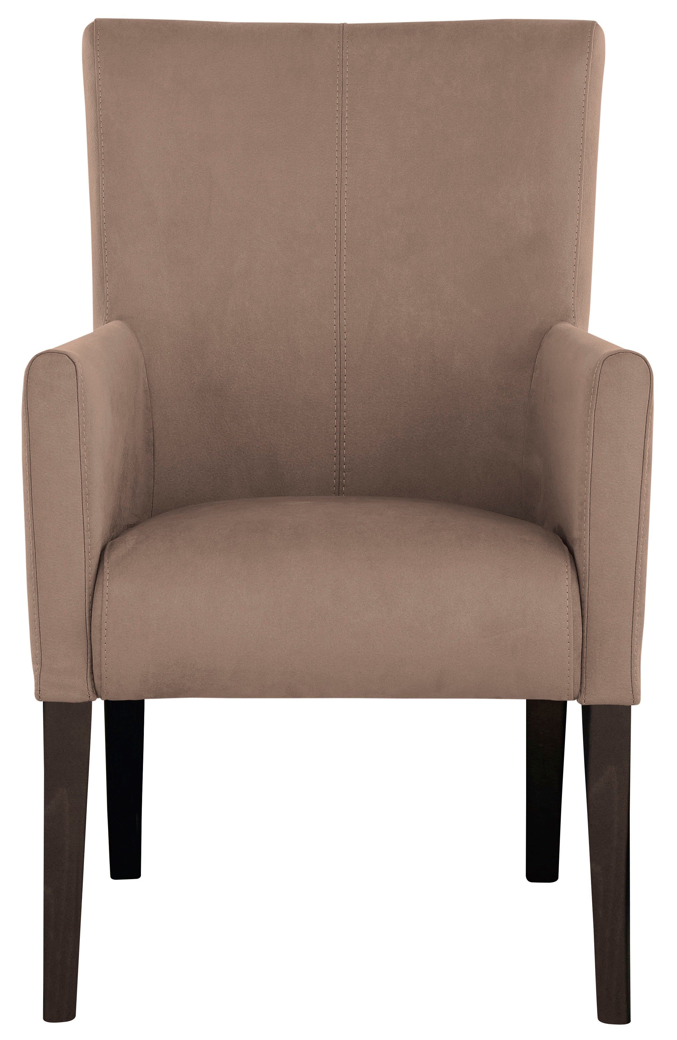 Home affaire Eetkamerstoel King Gestoffeerde stoel, fauteuil, massief houten frame