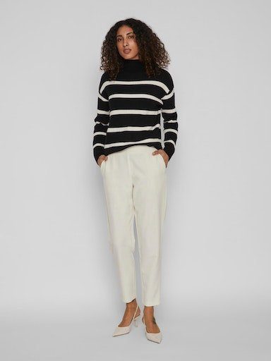 Vila Trui met staande kraag VIRIL MOCKNECK L/S KNIT RIB TOP 2- NOOS
