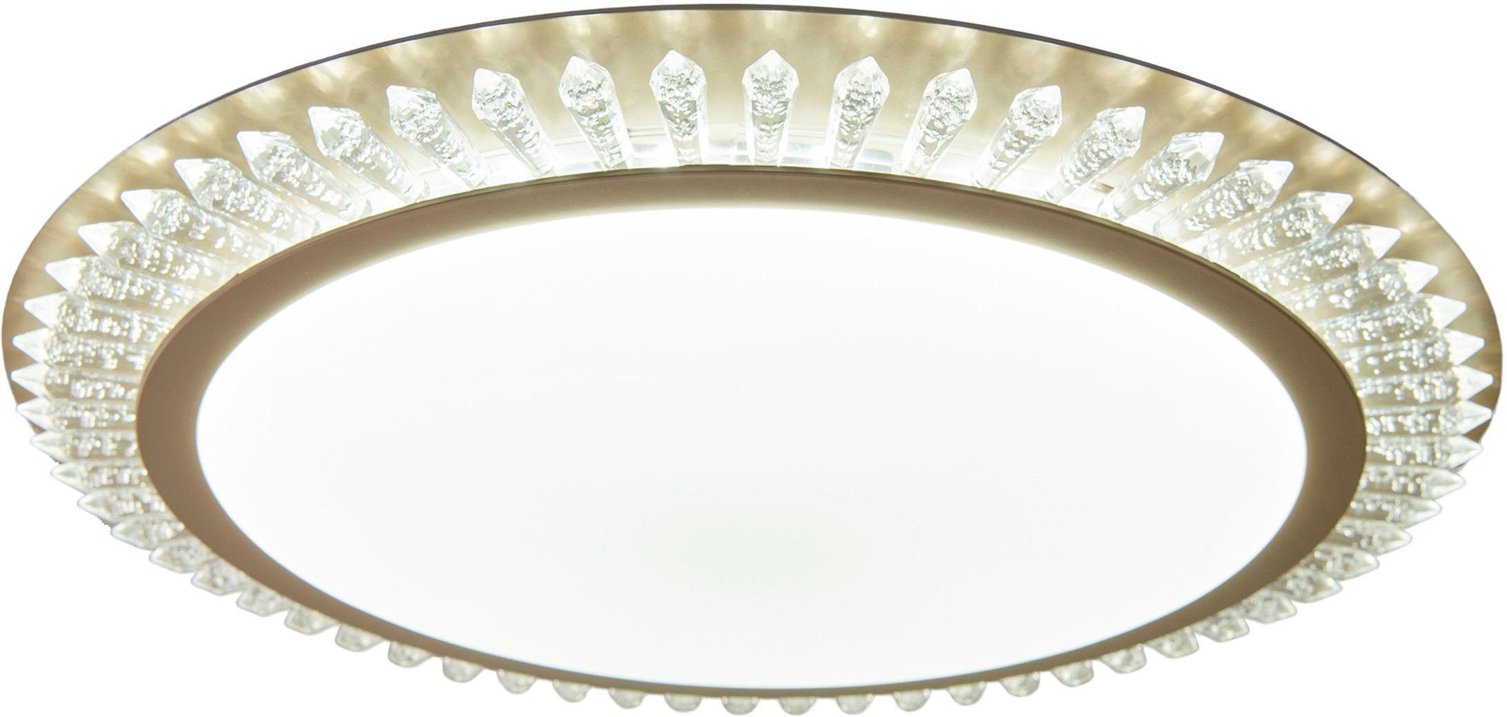 näve Led-plafondlamp Madison dimbaar, cct-kleurwissel in 3-niveaus, afstandsbediening, diamantfacetten (1 stuk)