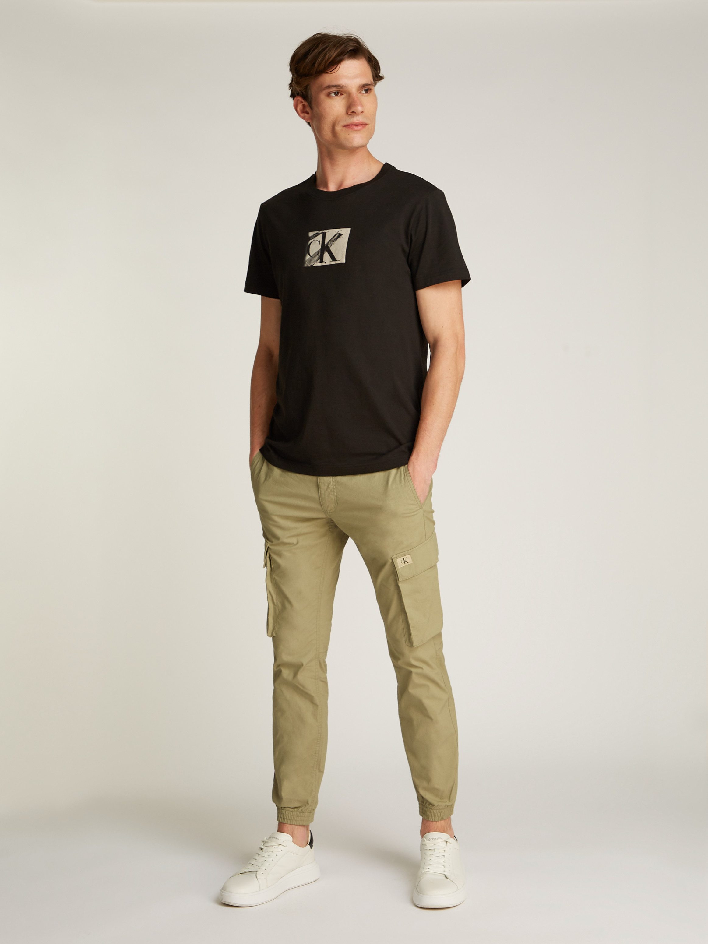 Calvin Klein Shirt met ronde hals SMALL CK BOX TEE
