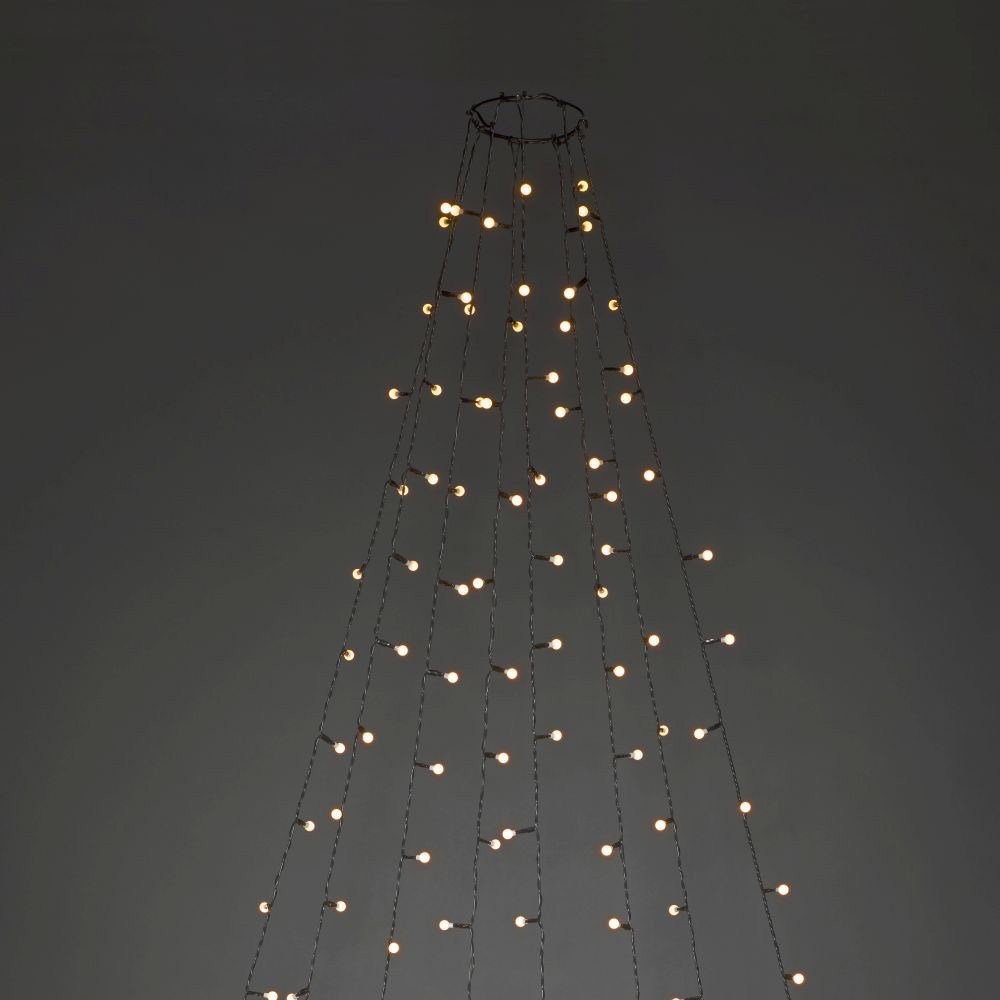 KONSTSMIDE Led-boomverlichting Kerstversiering buiten, kerstversiering Ring Ø 17, met globes, 8 strengen à 70 diodes, voorgemonteerd, 560 diodes