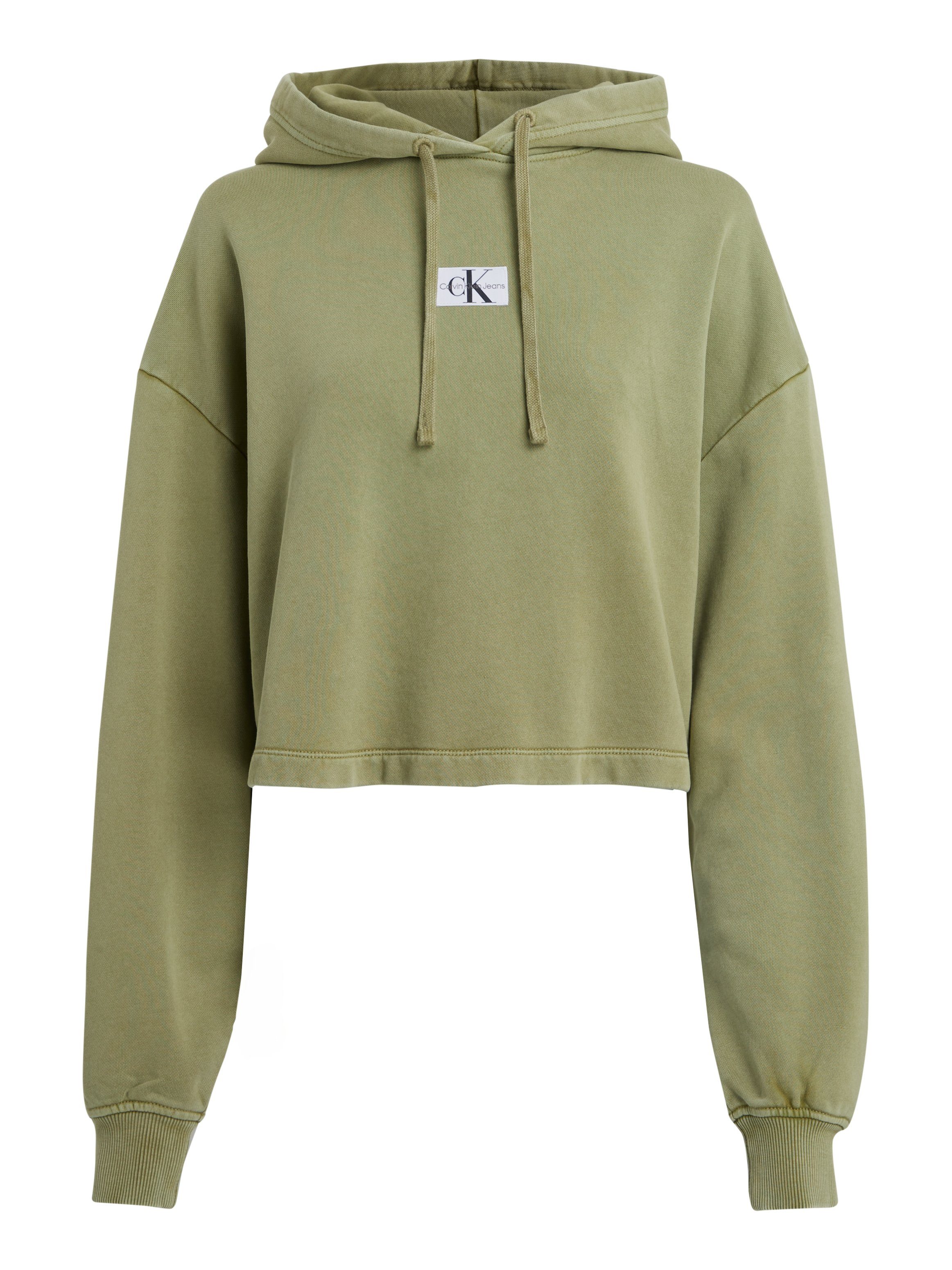 Calvin Klein Hoodie WASHED WOVEN LABEL HOODIE
