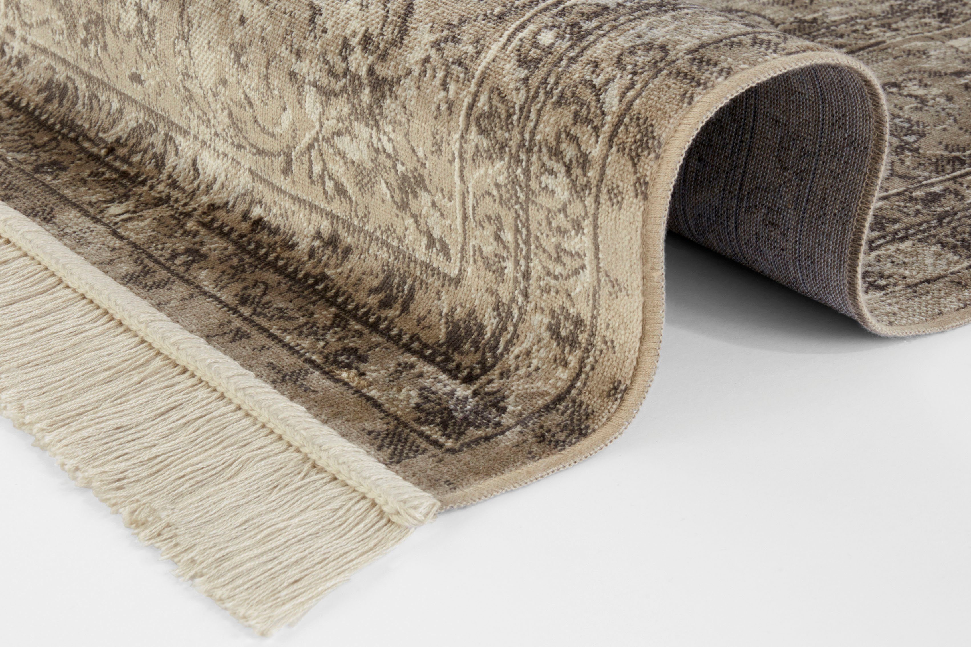 NOURISTAN Vloerkleed Orient Vintage medaillon Oriëntaals met franje, oriënt, woonkamer, slaapkamer, eetkamer