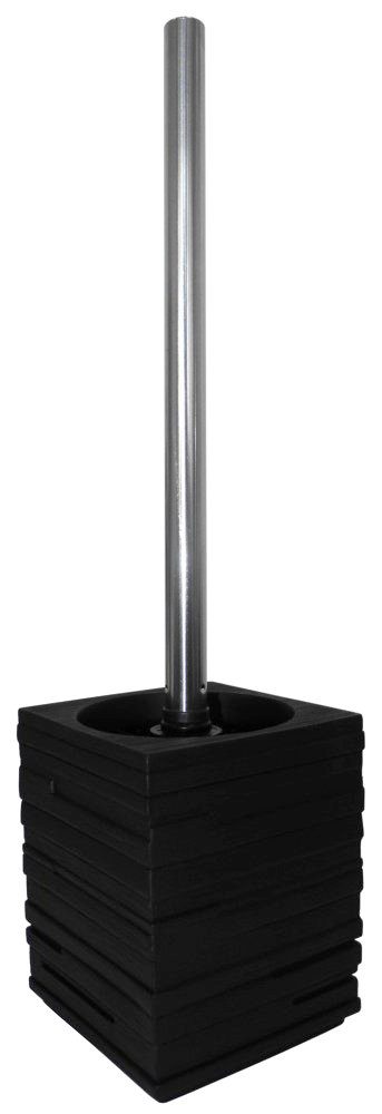 Sanilo Set badkameraccessoires Calero black bestaand uit zeepdispenser en toiletborstel, geribbeld (combi-set, 2-delig)