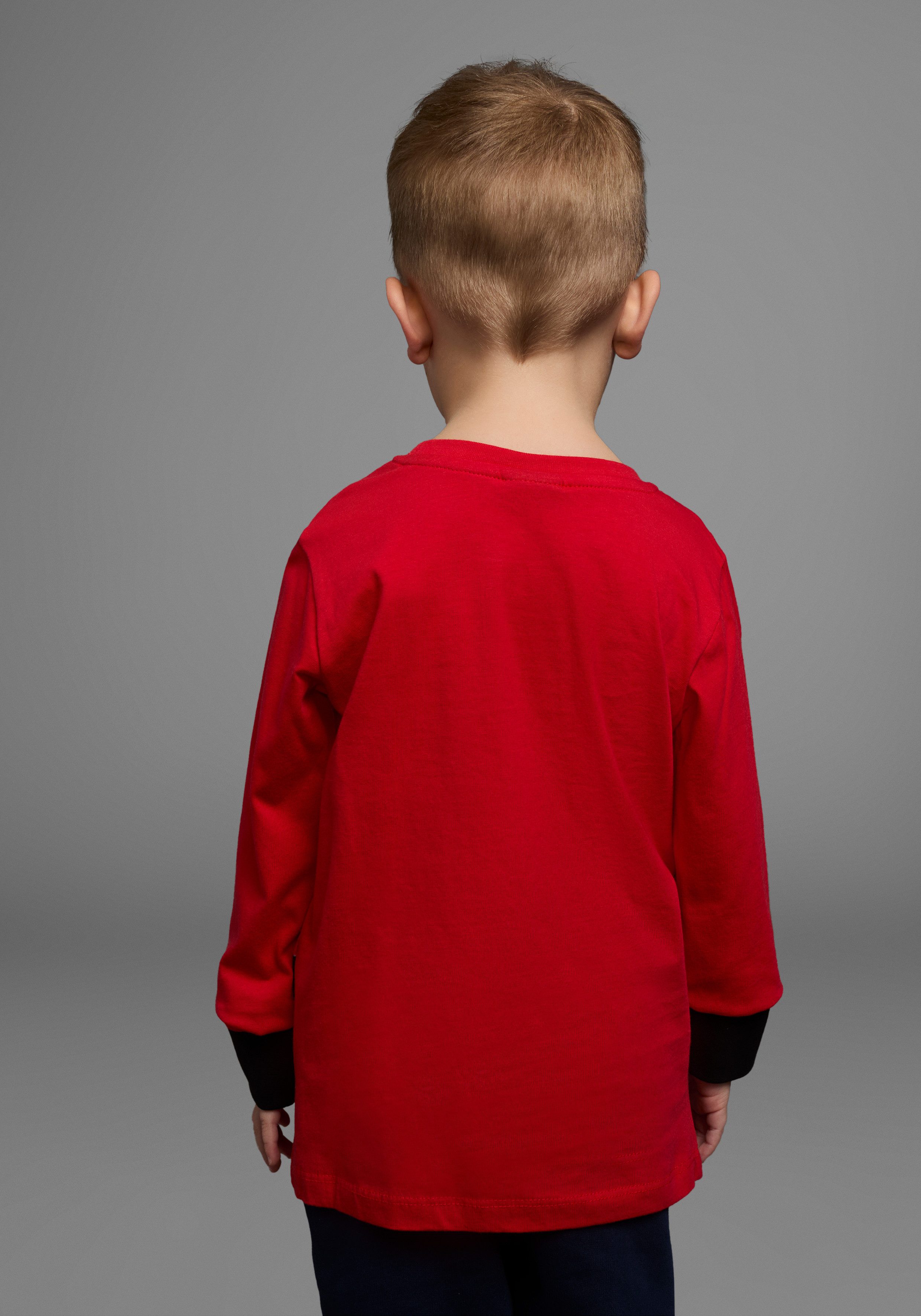 KIDSWORLD Shirt met lange mouwen Brandweer Lange mouwen, basic pasvorm, bedrukt, ronde hals